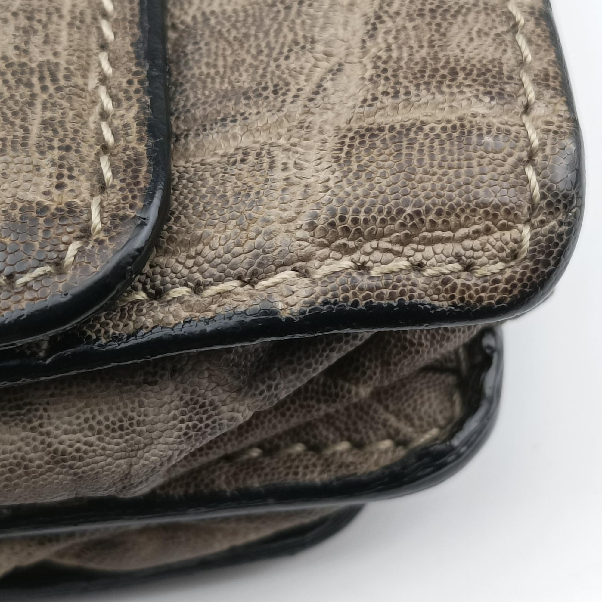 Pre-owned Valextra Exotic  Grey Leather  shoulderbag | stylenewstar