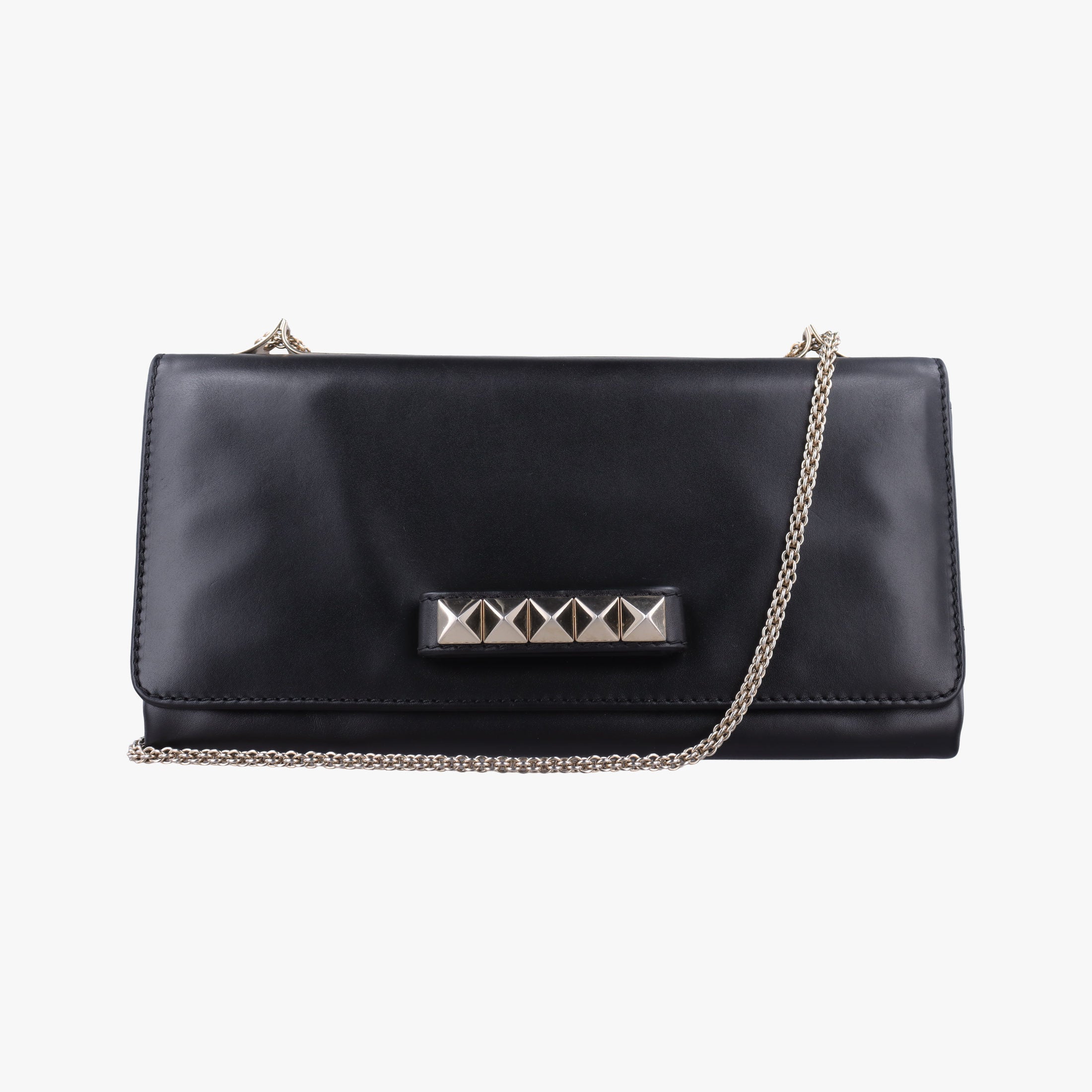 Pre-owned Valentino Rockstud Va Va Voom Black Leather  shoulderbag | stylenewstar