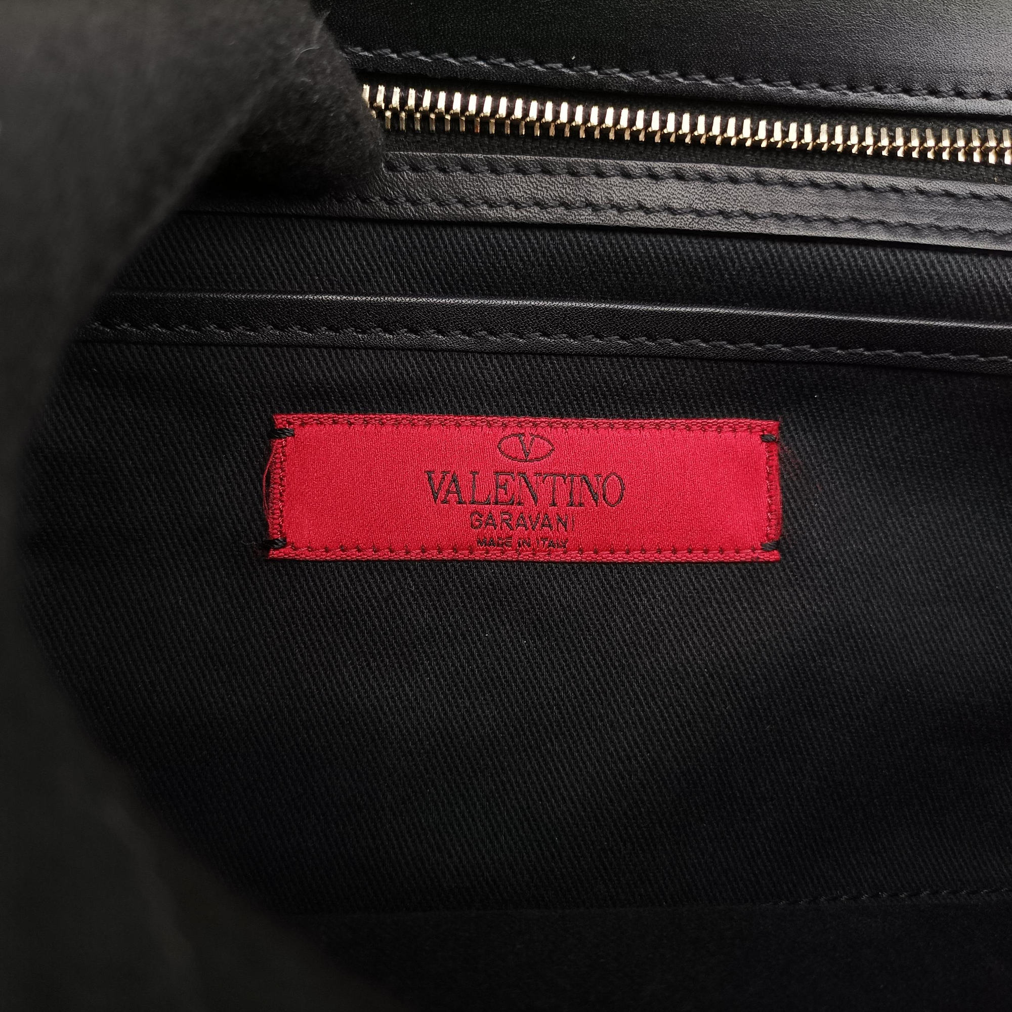 Pre-owned Valentino Rockstud Va Va Voom Black Leather  shoulderbag | stylenewstar
