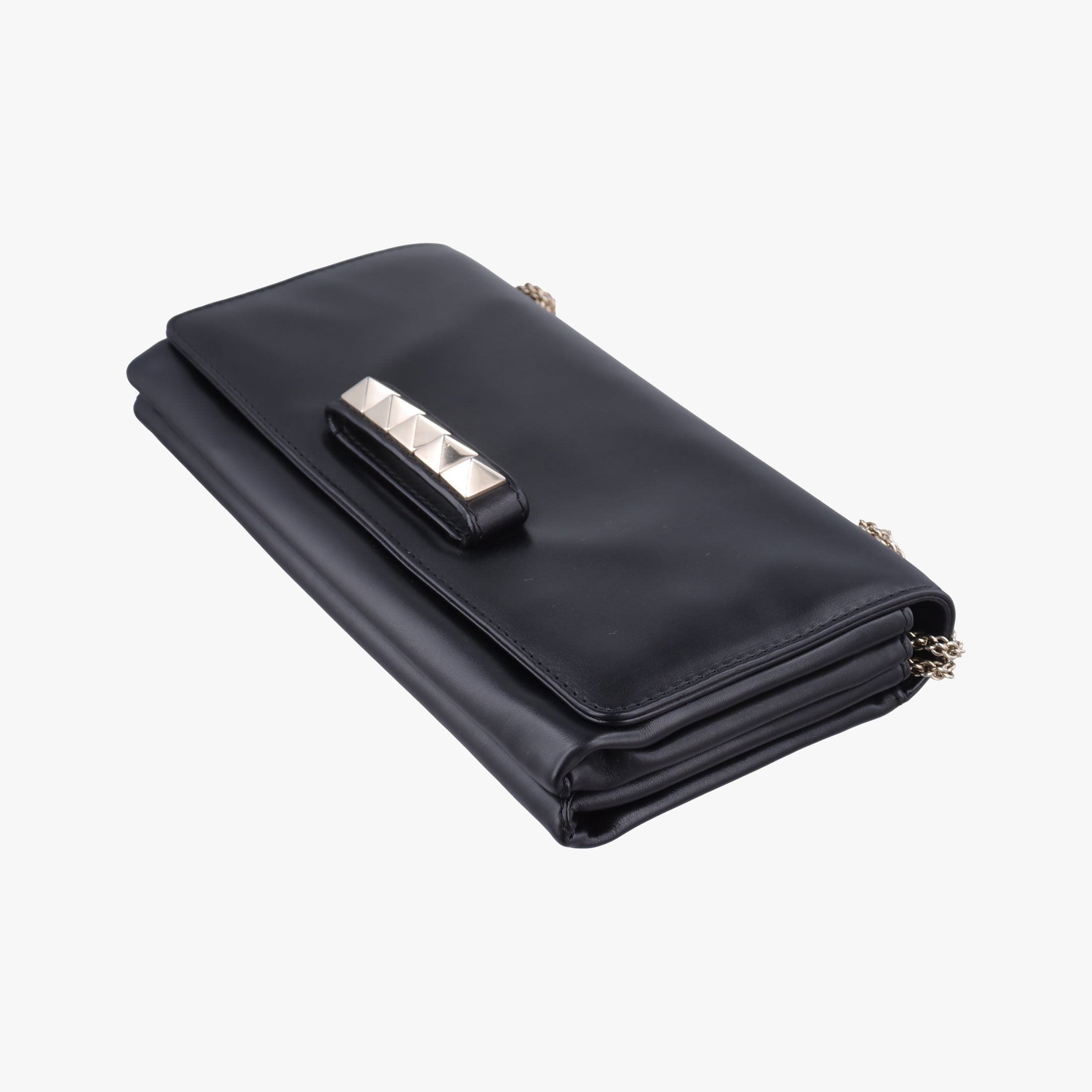 Pre-owned Valentino Rockstud Va Va Voom Black Leather  shoulderbag | stylenewstar