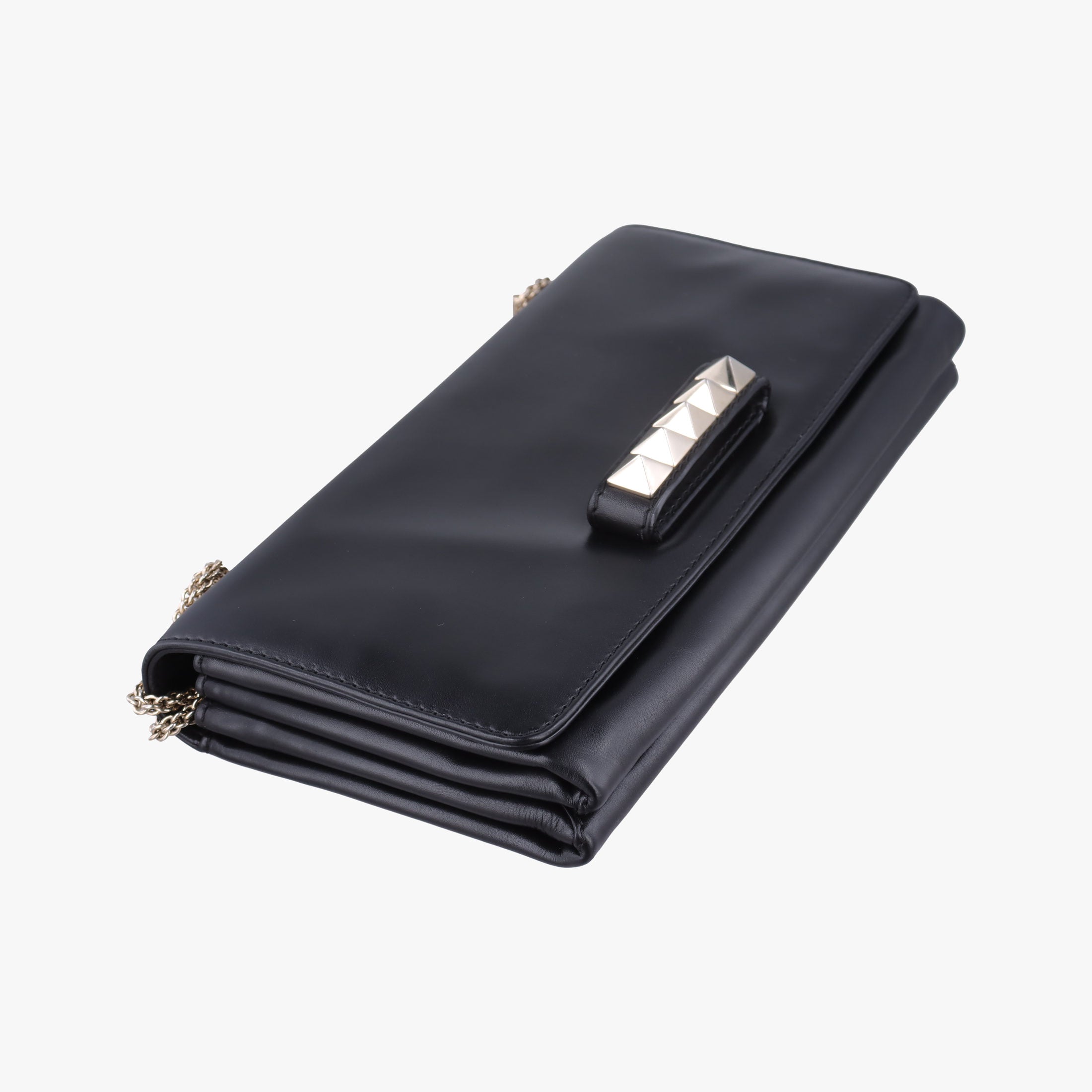 Pre-owned Valentino Rockstud Va Va Voom Black Leather  shoulderbag | stylenewstar