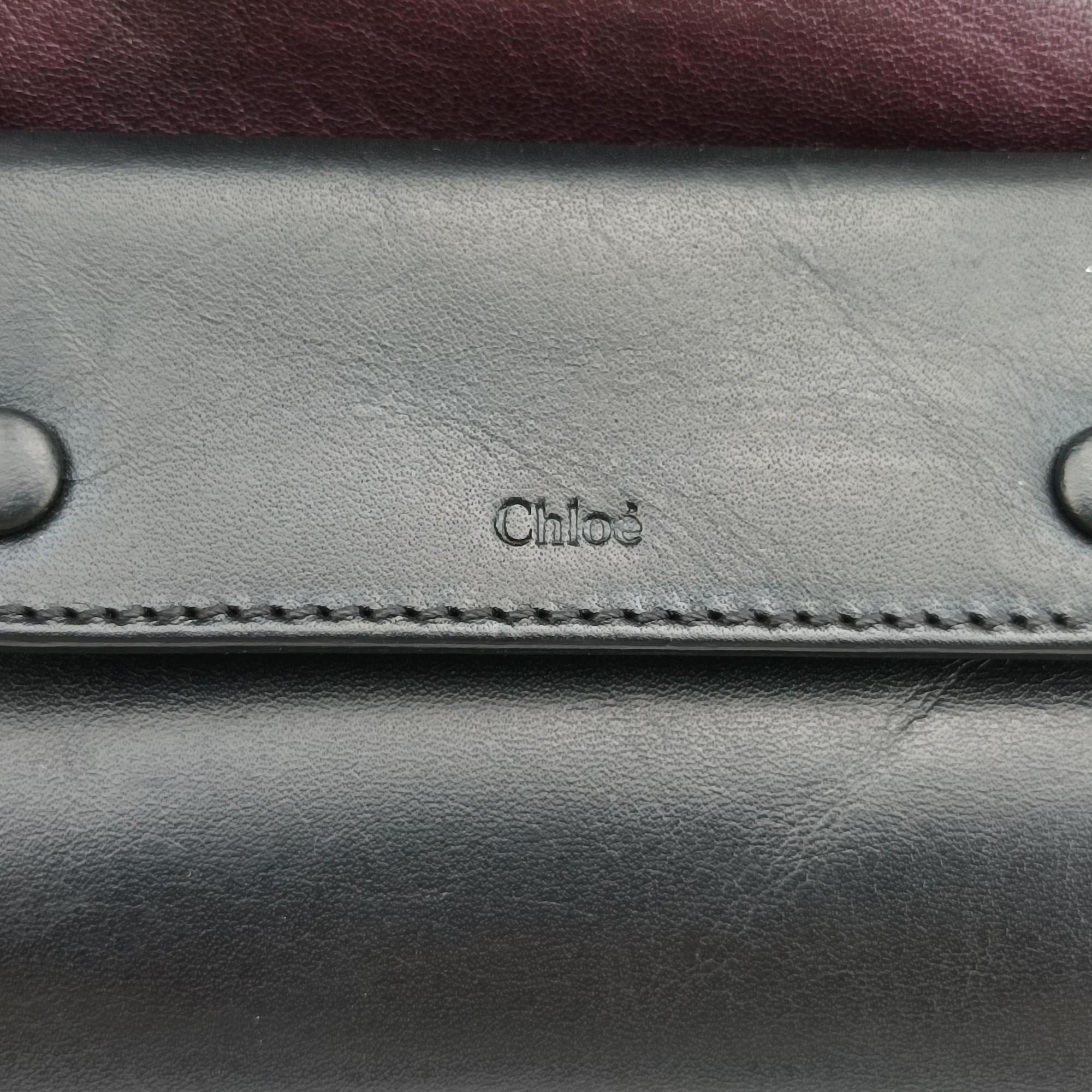 Pre-owned Chloe Alice Black x Bordeaux leather  handbag | stylenewstar