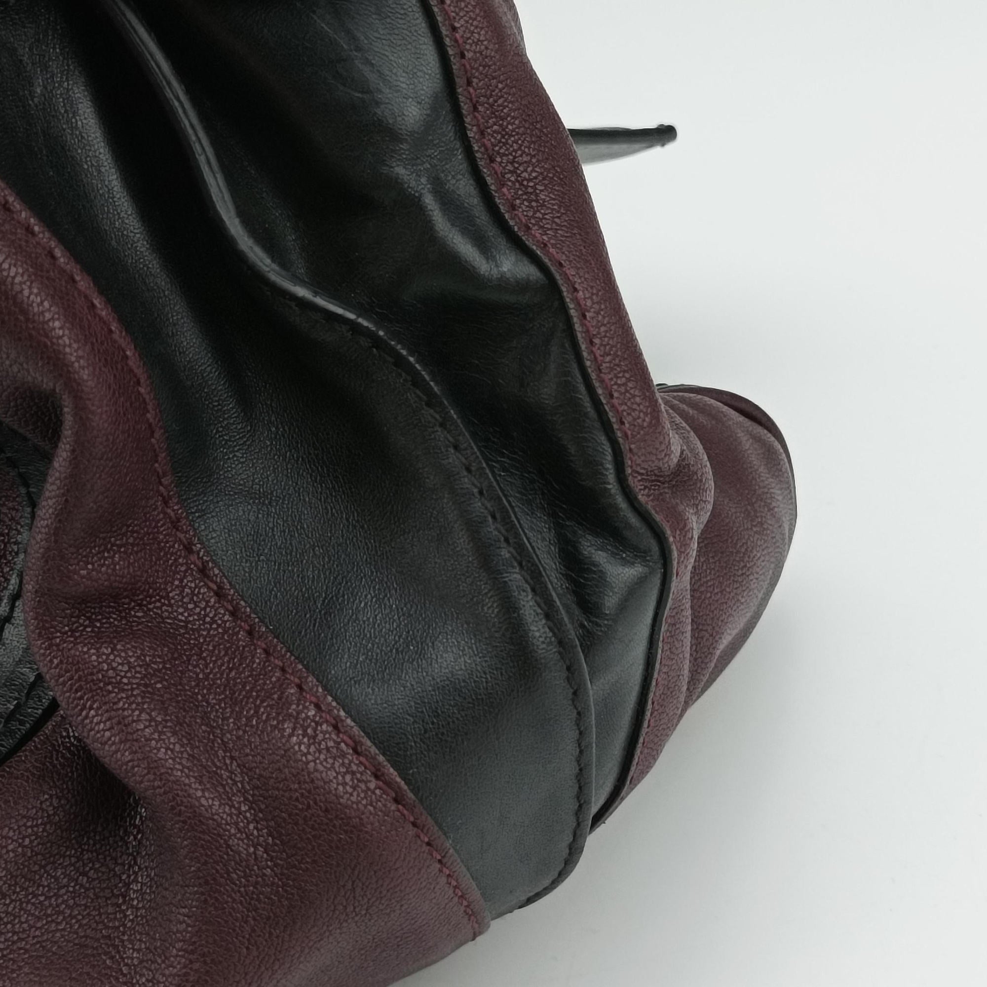 Pre-owned Chloe Alice Black x Bordeaux leather  handbag | stylenewstar