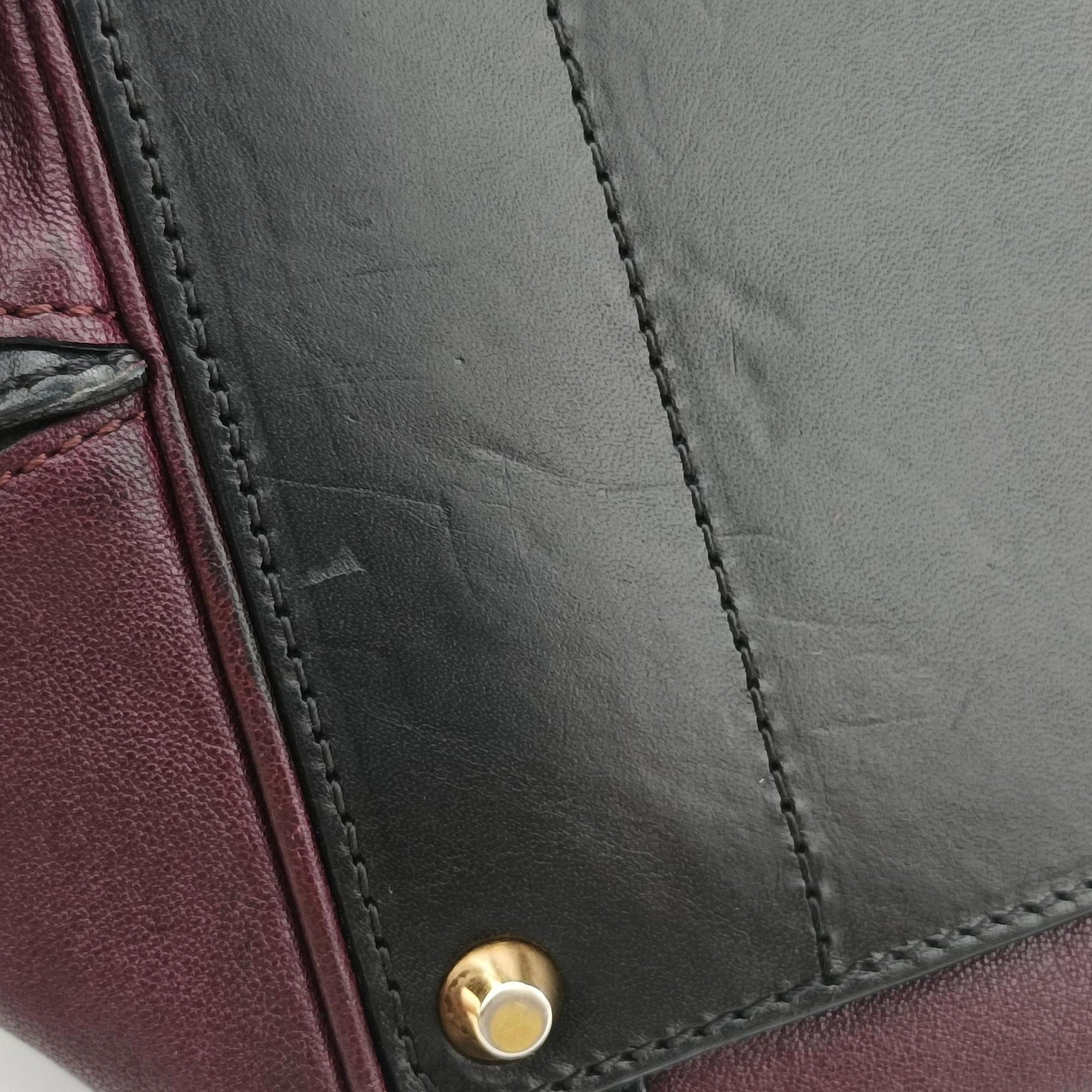 Pre-owned Chloe Alice Black x Bordeaux leather  handbag | stylenewstar