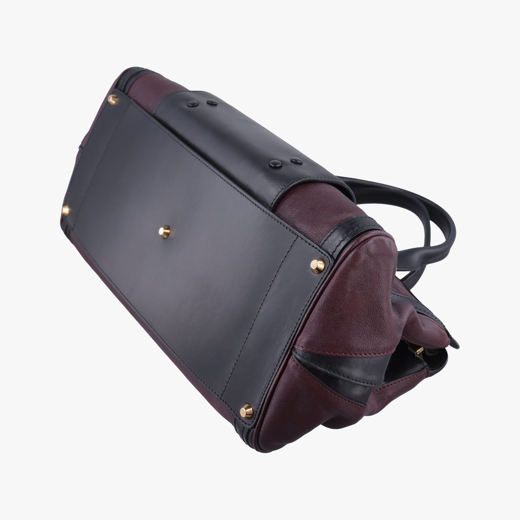 Pre-owned Chloe Alice Black x Bordeaux leather  handbag | stylenewstar