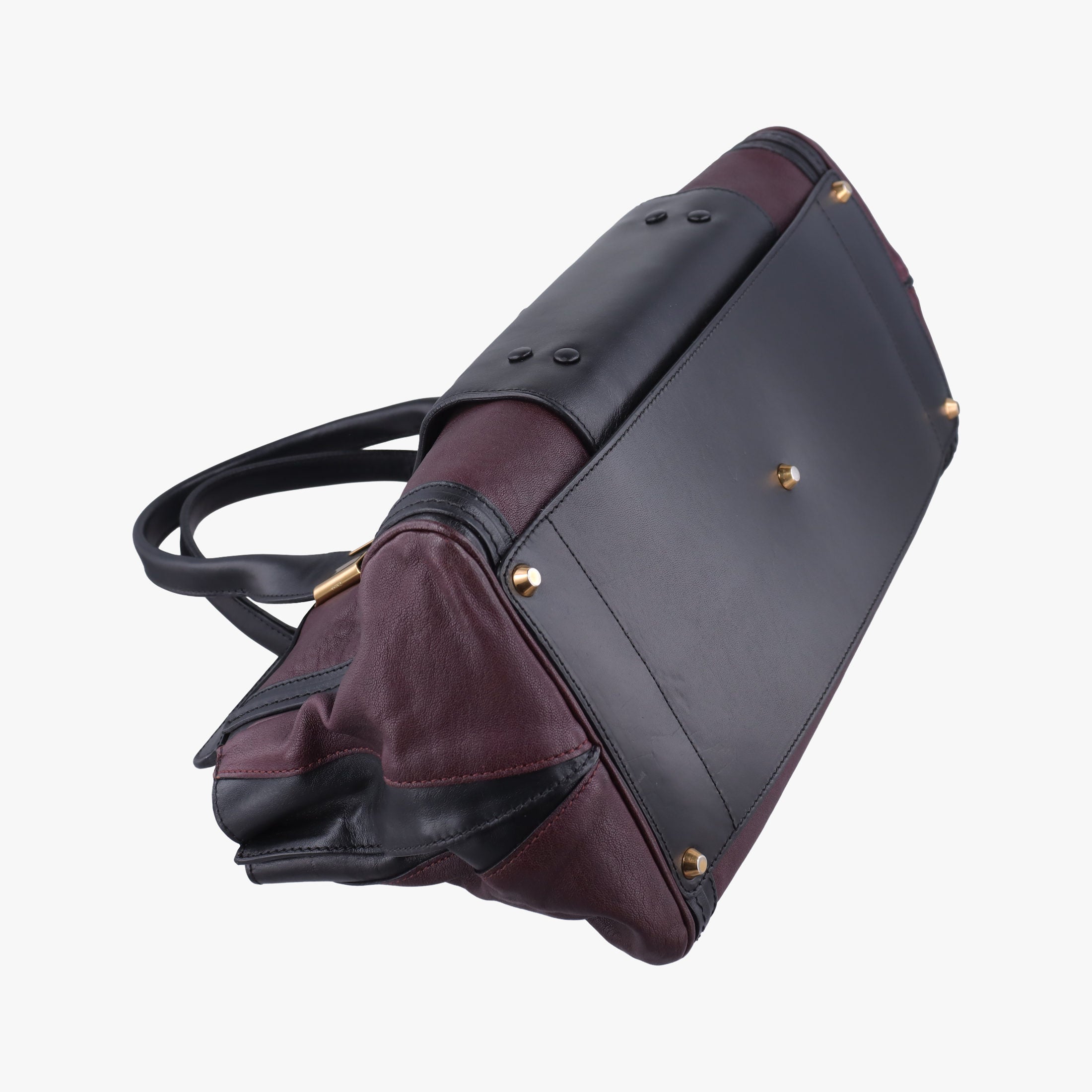 Pre-owned Chloe Alice Black x Bordeaux leather  handbag | stylenewstar