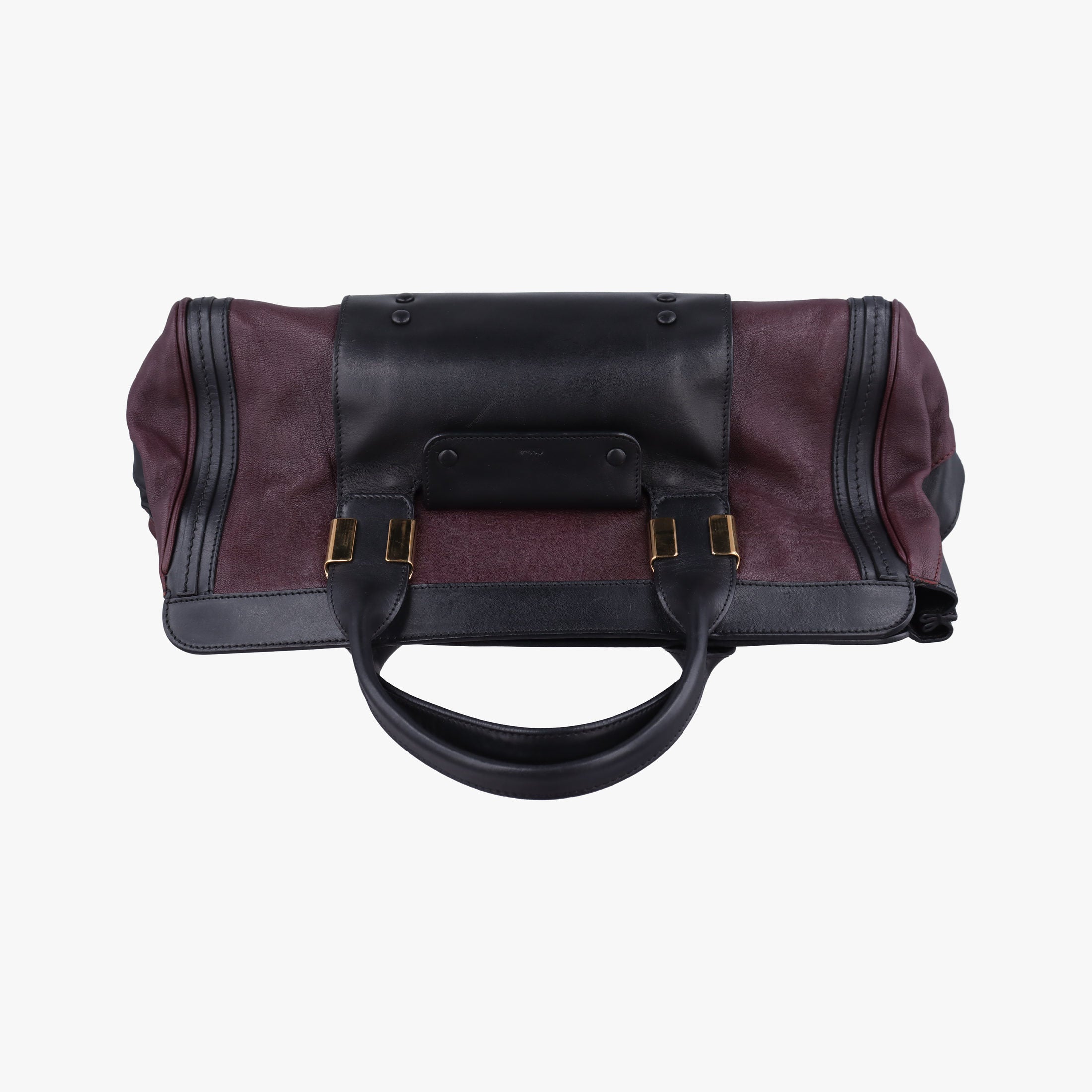 Pre-owned Chloe Alice Black x Bordeaux leather  handbag | stylenewstar