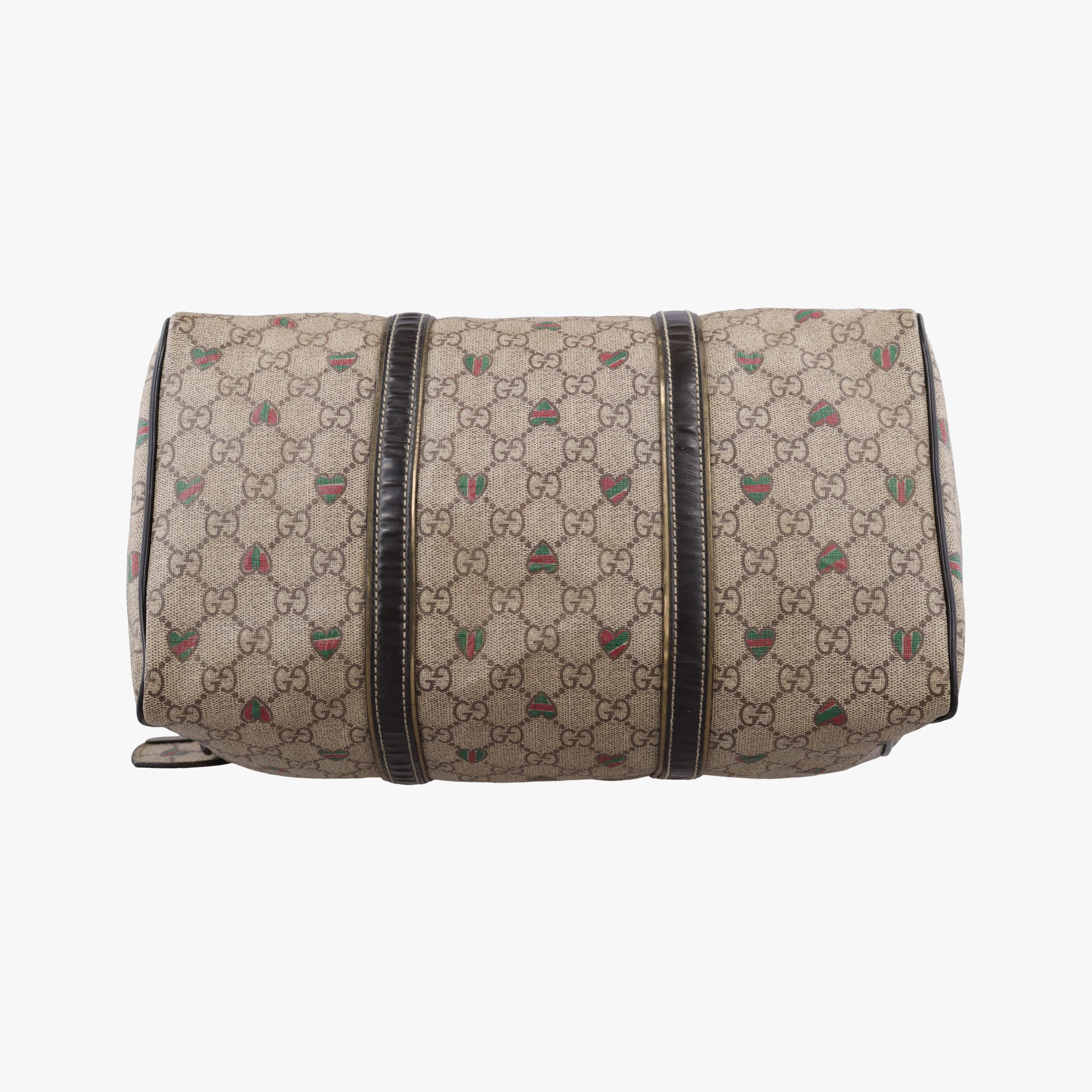 Vintage Gucci GG plus Joy heart print beige×Multicolour PVC coated canvas×Leather 193603 handbag | stylenewstar
