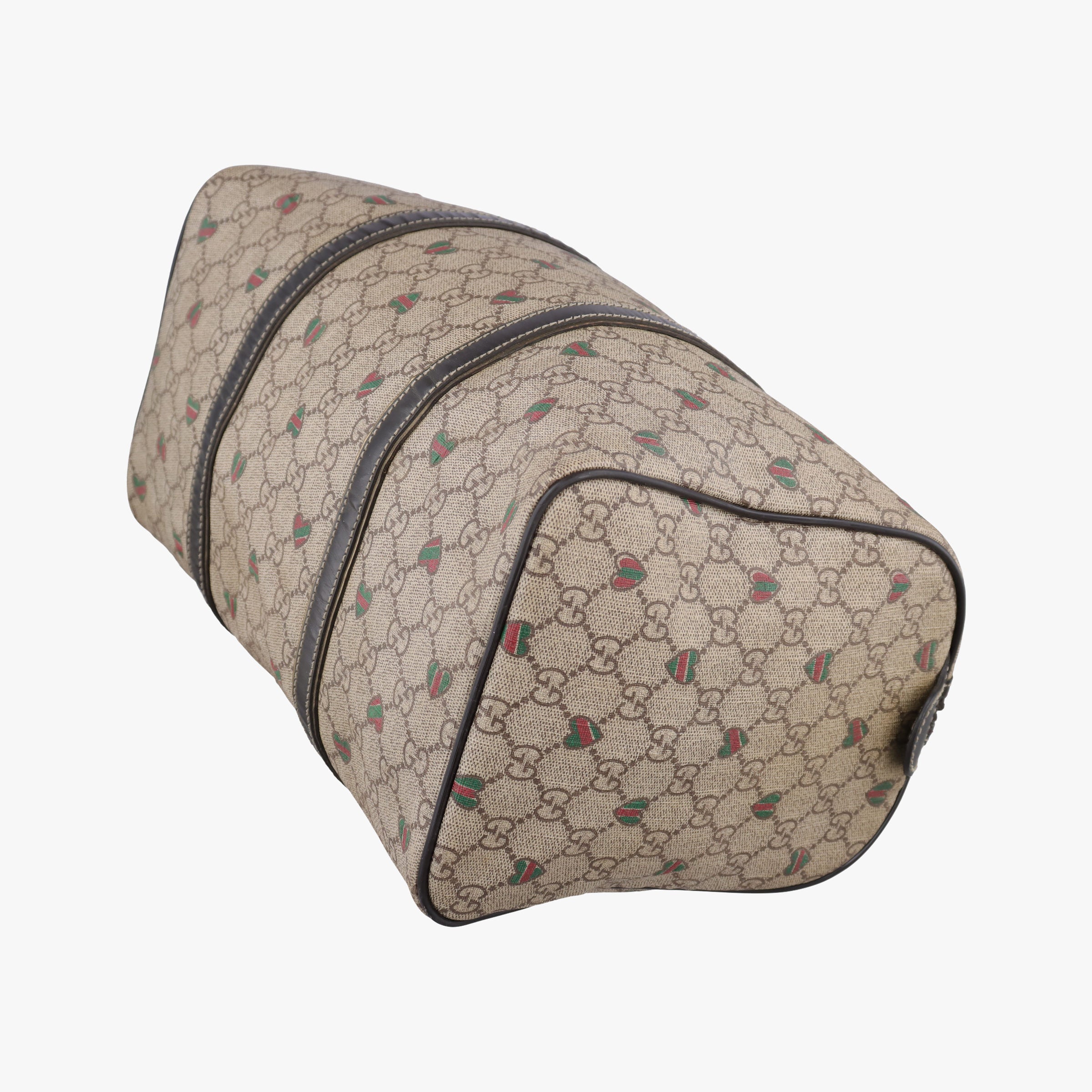 Vintage Gucci GG plus Joy heart print beige×Multicolour PVC coated canvas×Leather 193603 handbag | stylenewstar