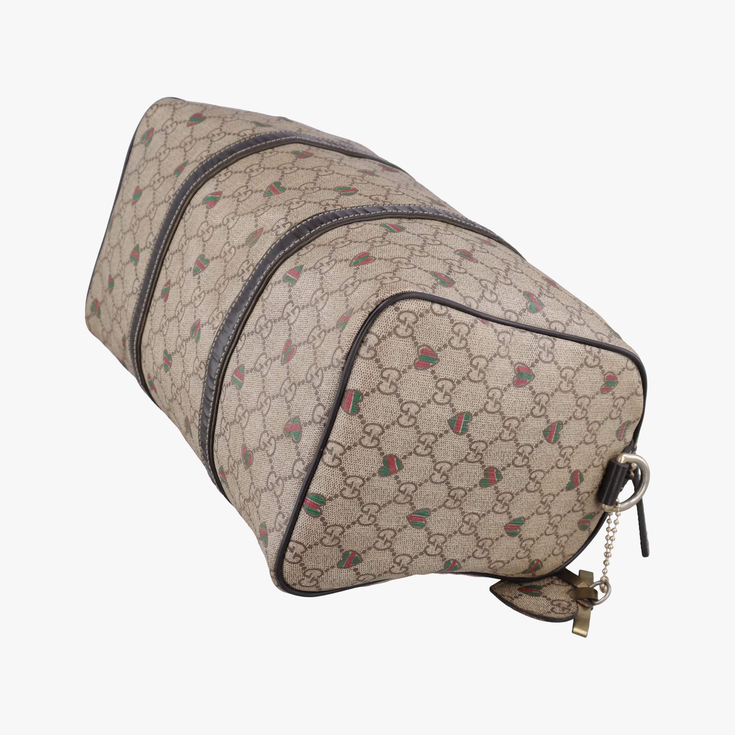 Vintage Gucci GG plus Joy heart print beige×Multicolour PVC coated canvas×Leather 193603 handbag | stylenewstar