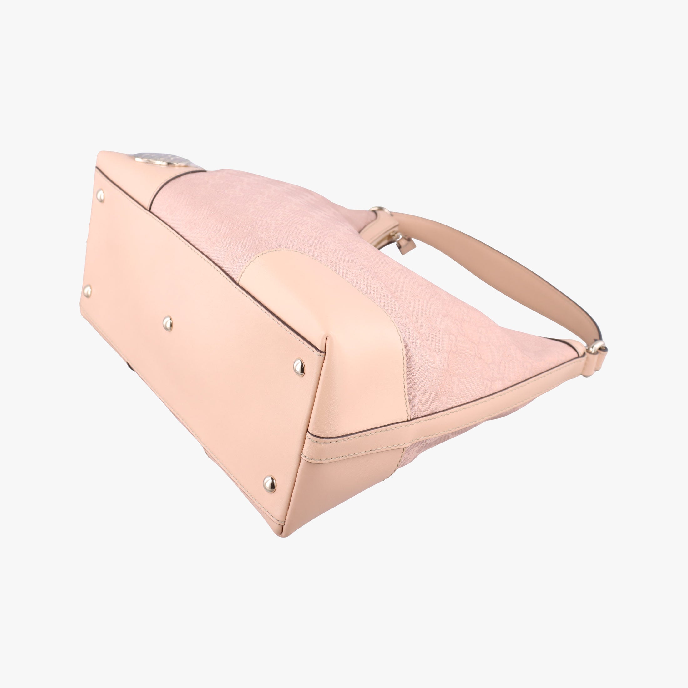 Vintage Gucci Lovely Hobo Pink×beige canvas×Leather 257070 shoulderbag | stylenewstar