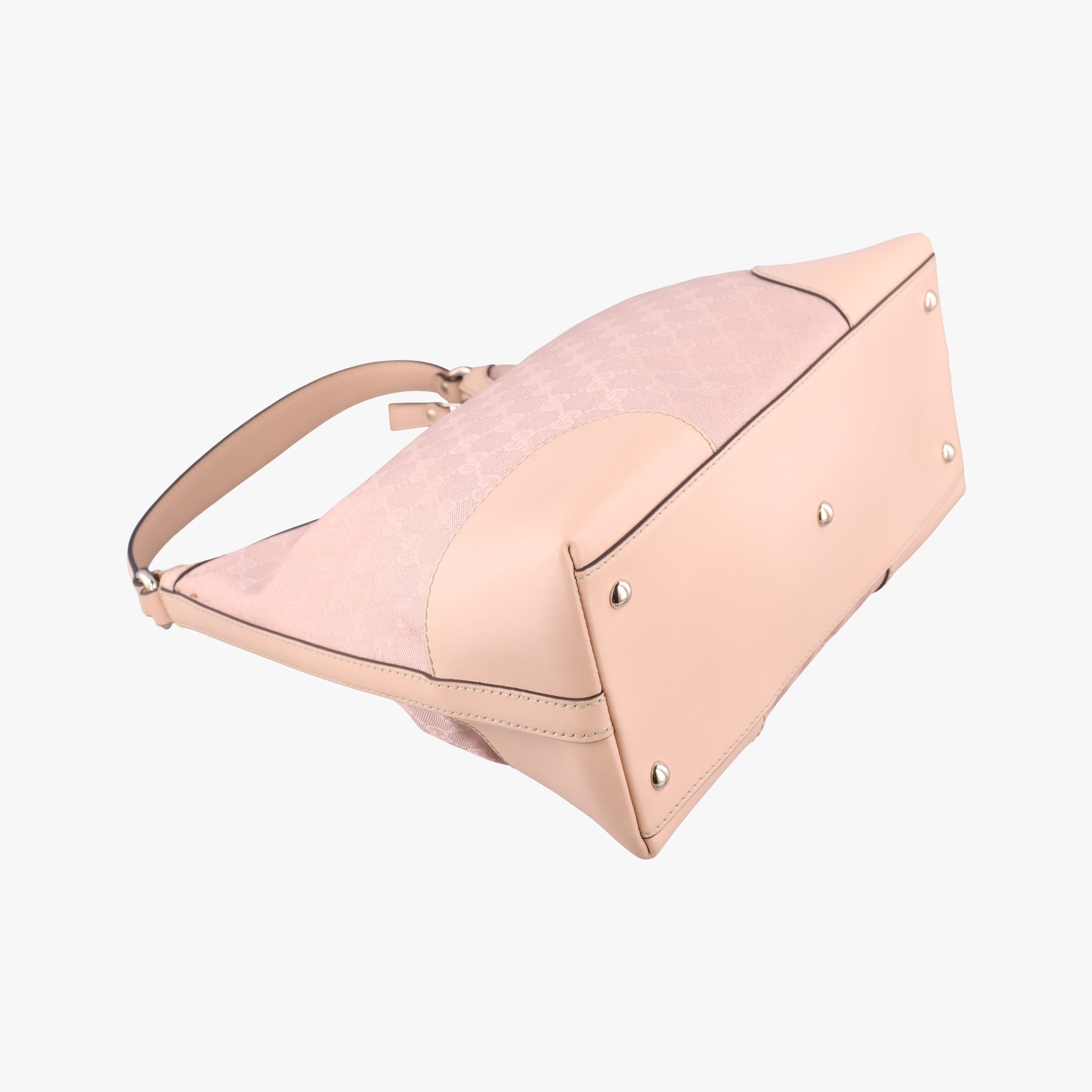 Vintage Gucci Lovely Hobo Pink×beige canvas×Leather 257070 shoulderbag | stylenewstar