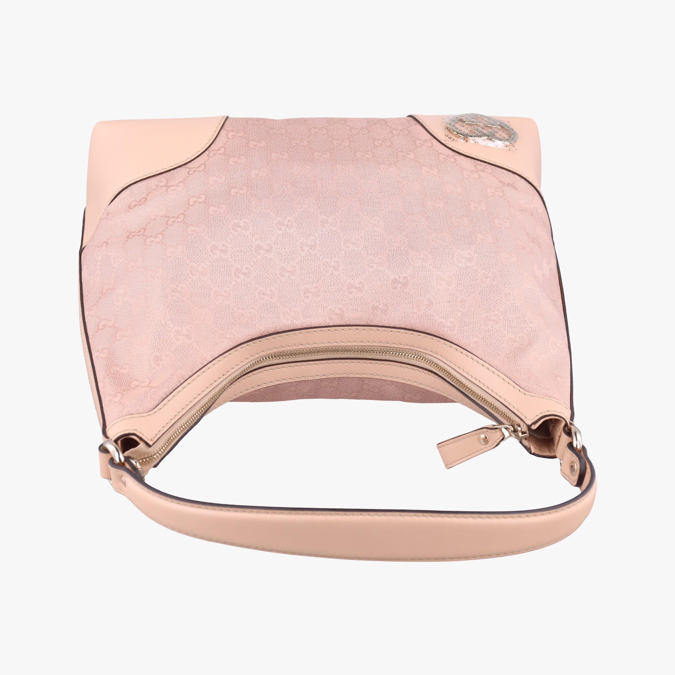 Vintage Gucci Lovely Hobo Pink×beige canvas×Leather 257070 shoulderbag | stylenewstar