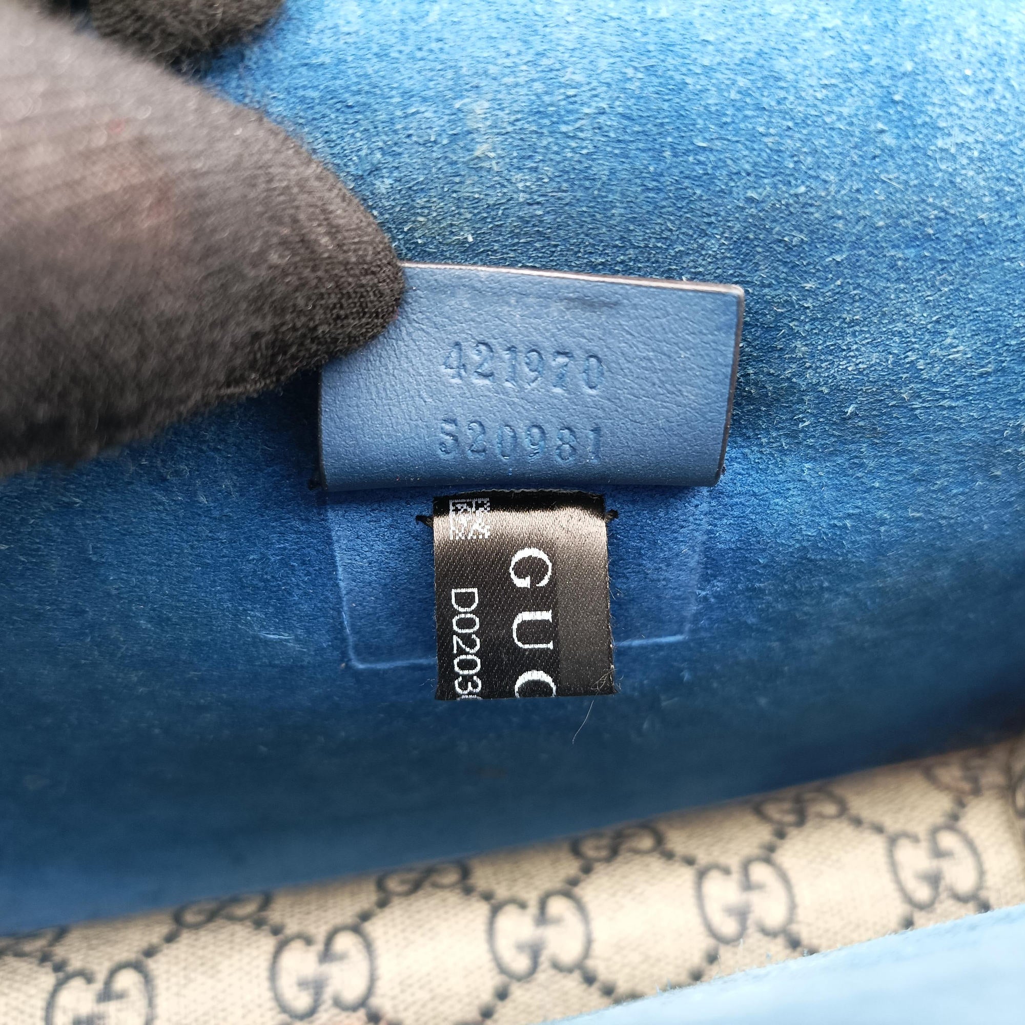 Secondhand Gucci Dionysus Beige×blue×Multicolour PVC coated canvas × suede 421970 shoulderbag | stylenewstar
