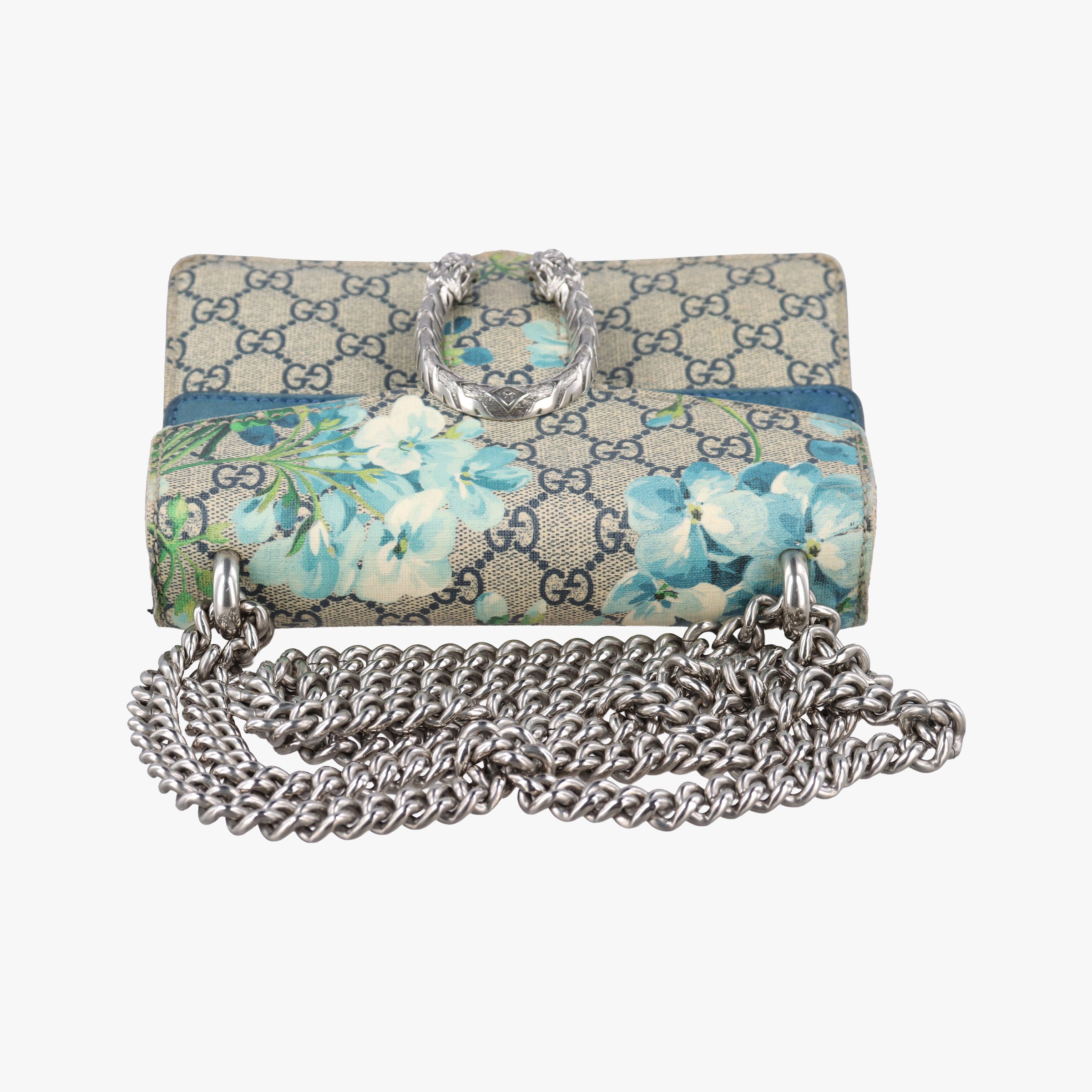 Secondhand Gucci Dionysus Beige×blue×Multicolour PVC coated canvas × suede 421970 shoulderbag | stylenewstar