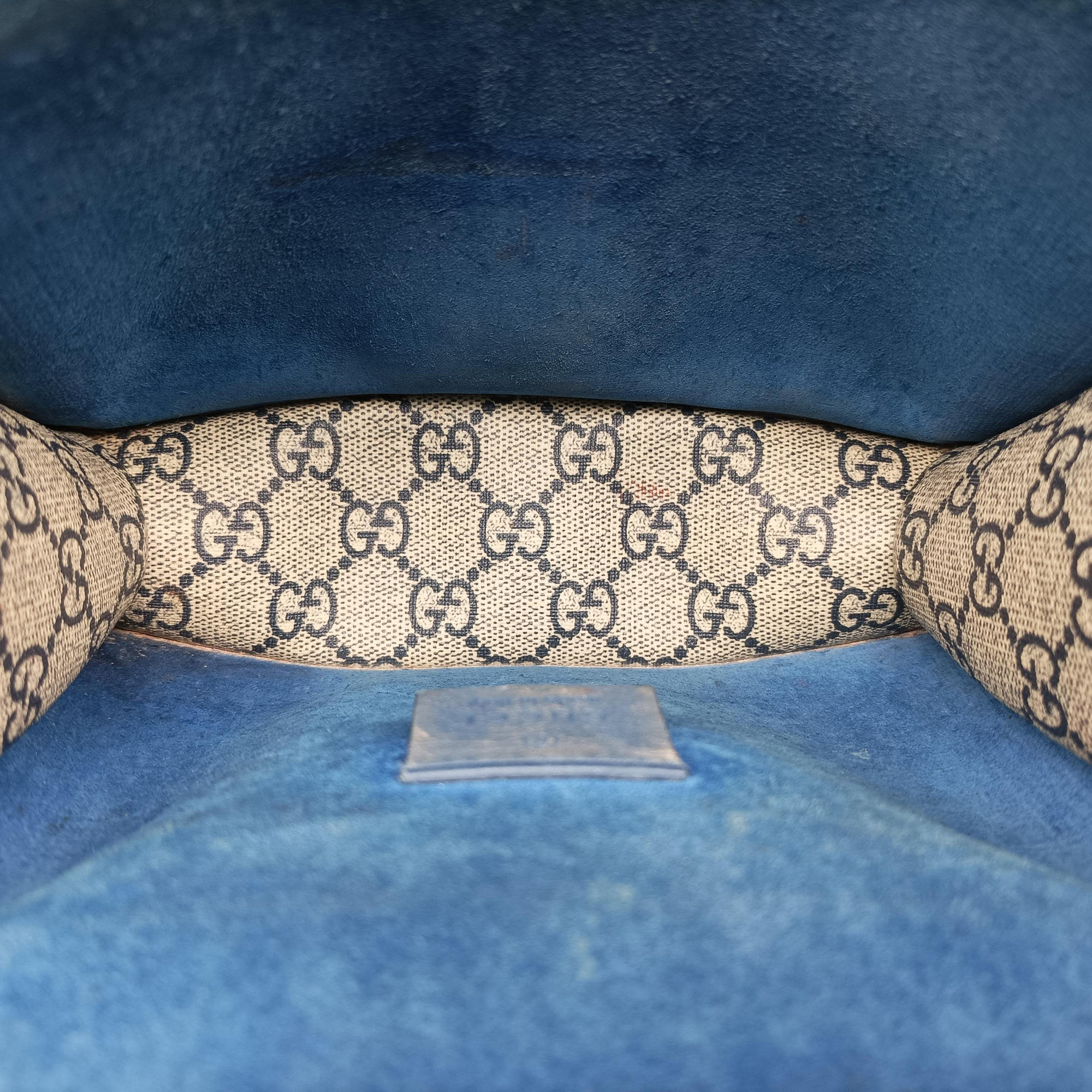 Secondhand Gucci Dionysus Beige×blue×Multicolour PVC coated canvas × suede 421970 shoulderbag | stylenewstar