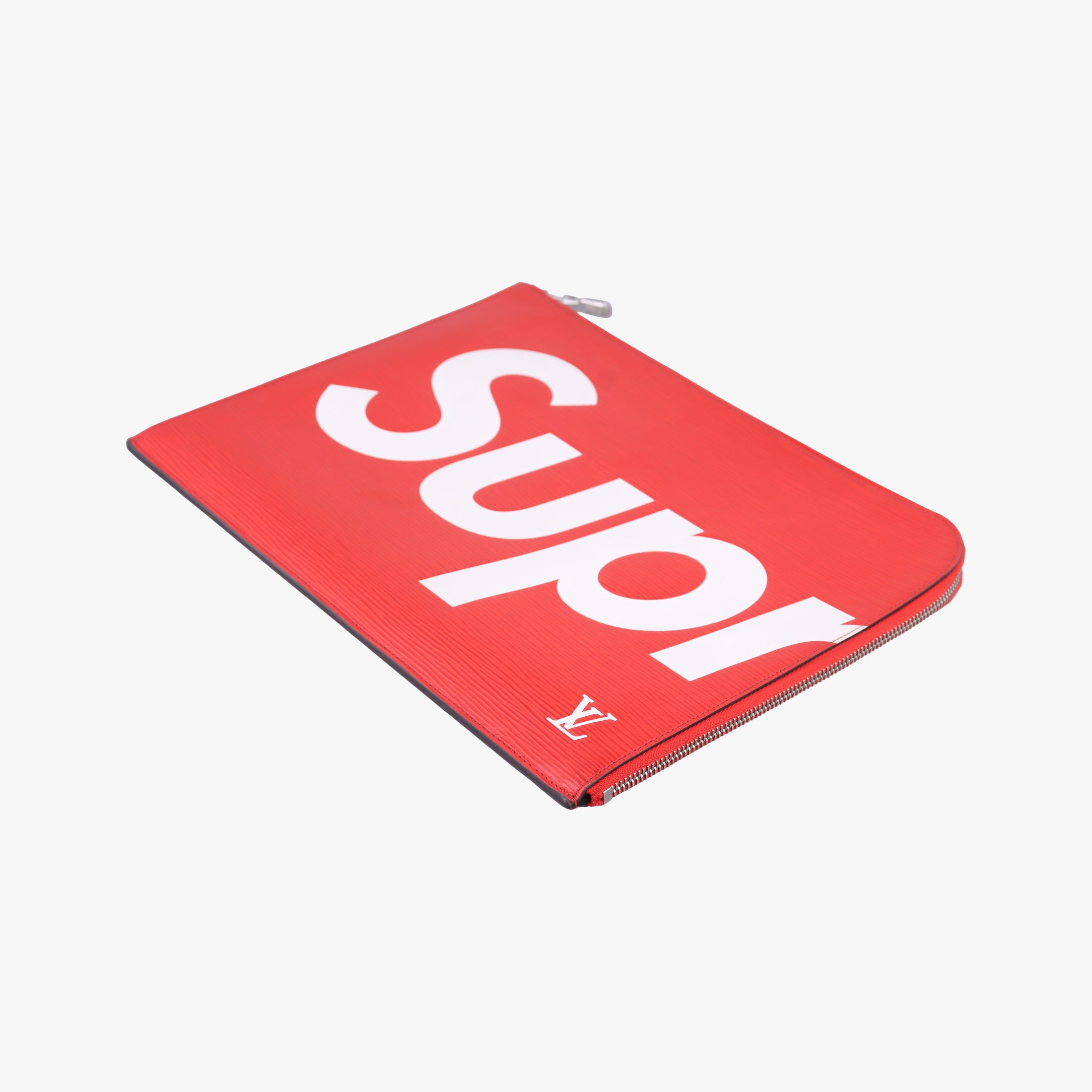 Pre-owned Louis Vuitton Pochette Jour GM Supreme Collaboration ROUGE×white epi M67722 clutchbag | stylenewstar