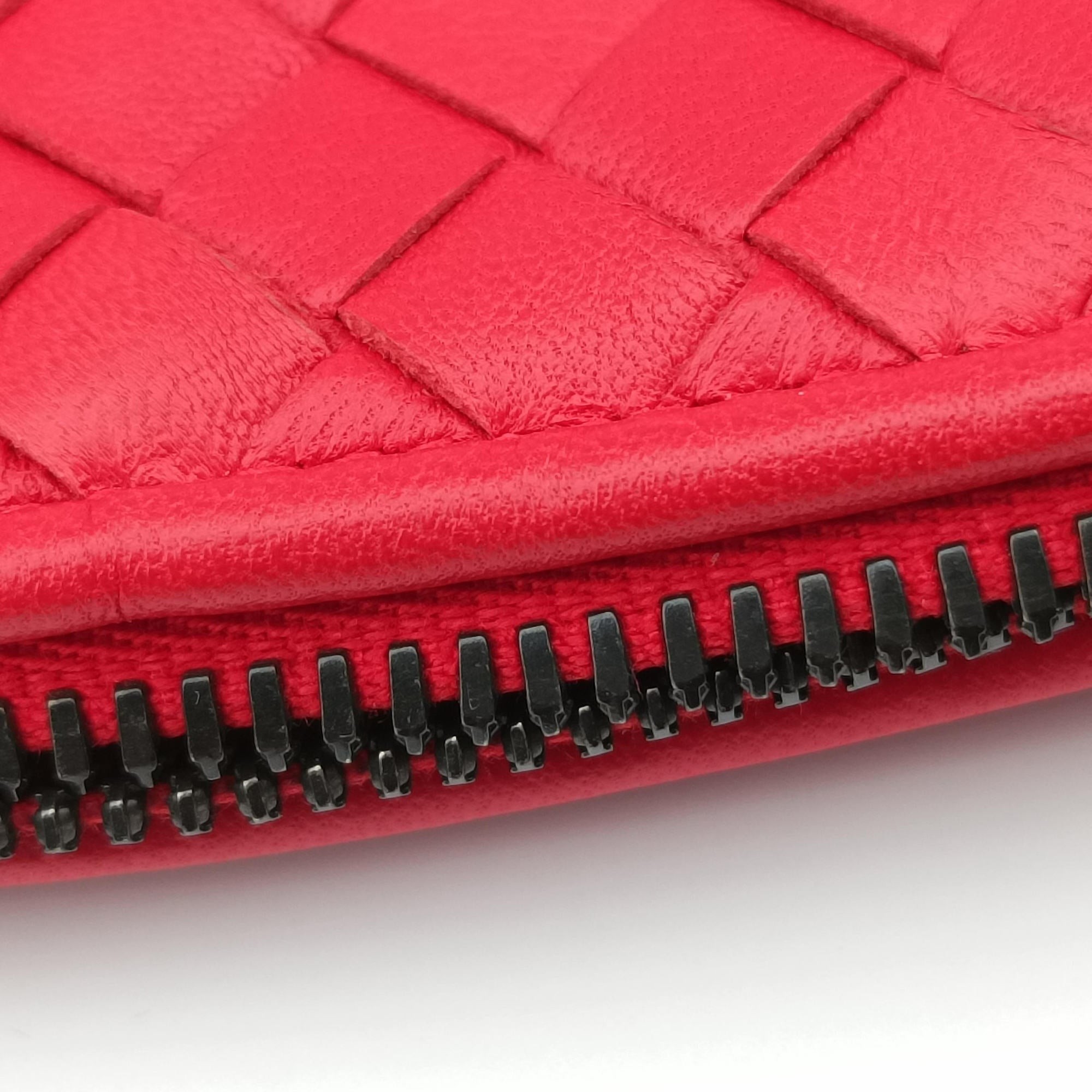 Vintage Bottega Veneta NODINI Intrecciato Red lambskin  shoulderbag | stylenewstar