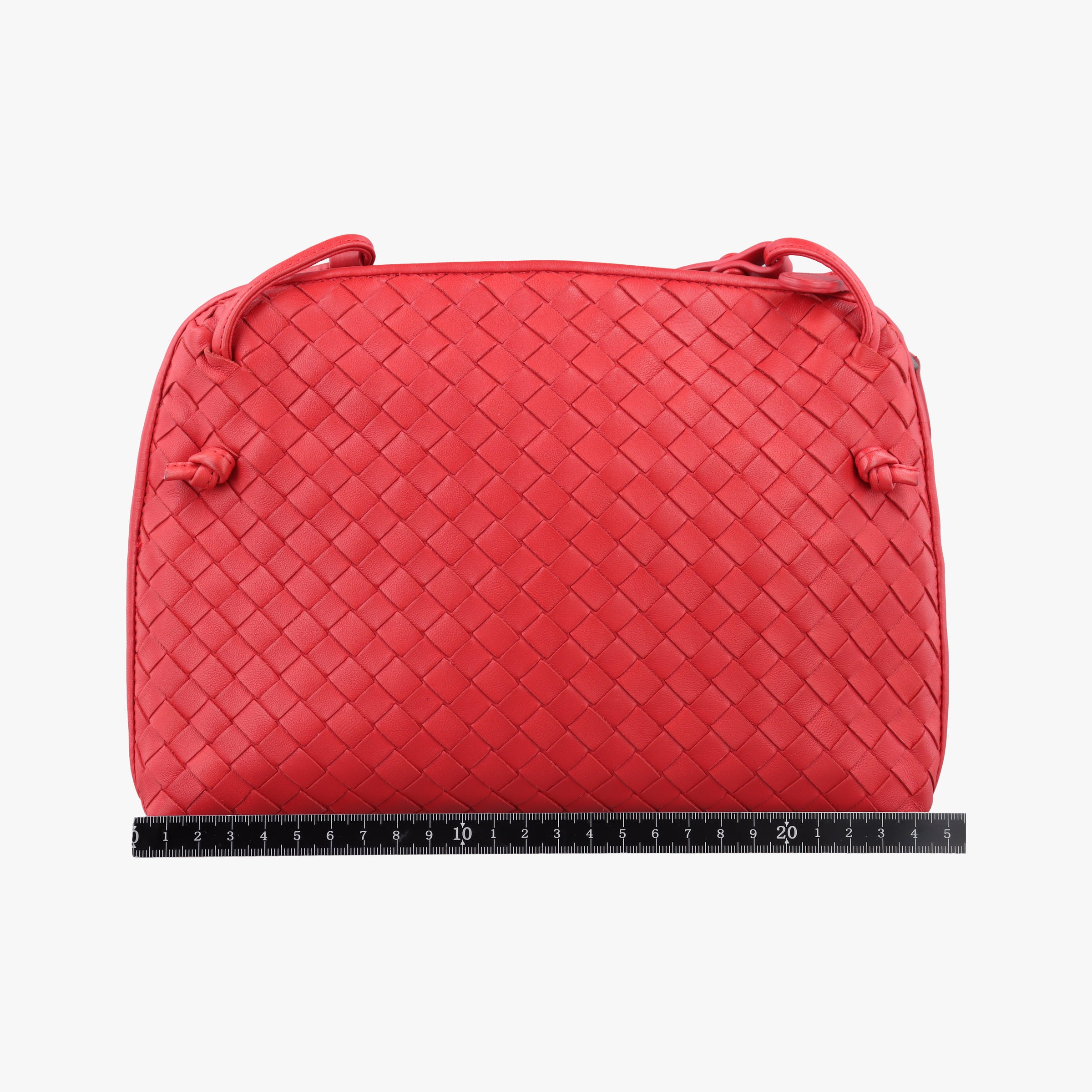 Vintage Bottega Veneta NODINI Intrecciato Red lambskin  shoulderbag | stylenewstar