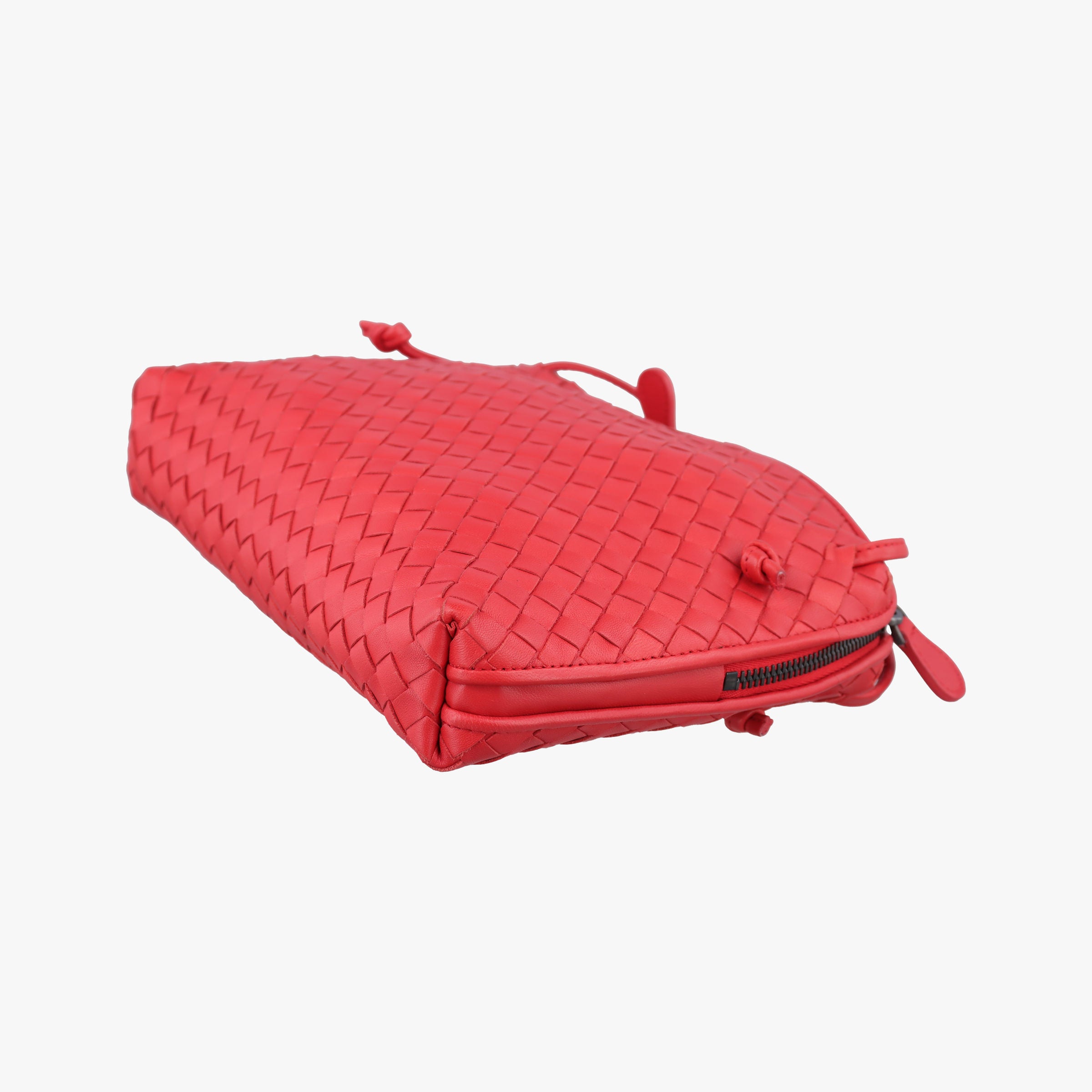 Vintage Bottega Veneta NODINI Intrecciato Red lambskin  shoulderbag | stylenewstar
