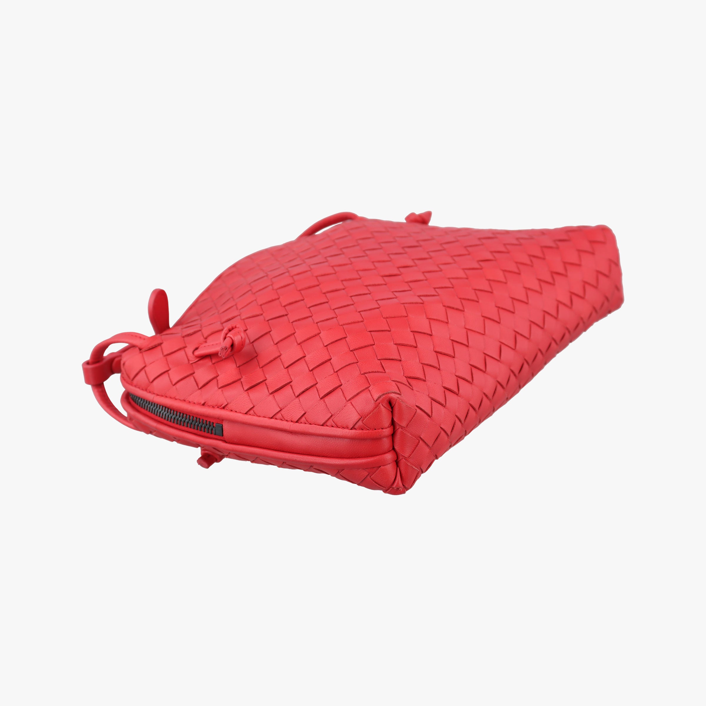 Vintage Bottega Veneta NODINI Intrecciato Red lambskin  shoulderbag | stylenewstar