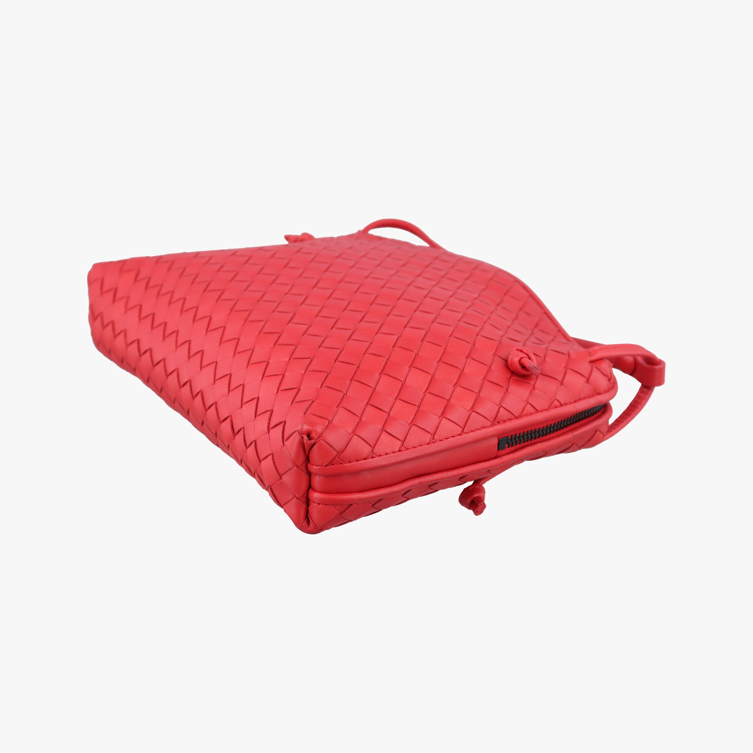 Vintage Bottega Veneta NODINI Intrecciato Red lambskin  shoulderbag | stylenewstar