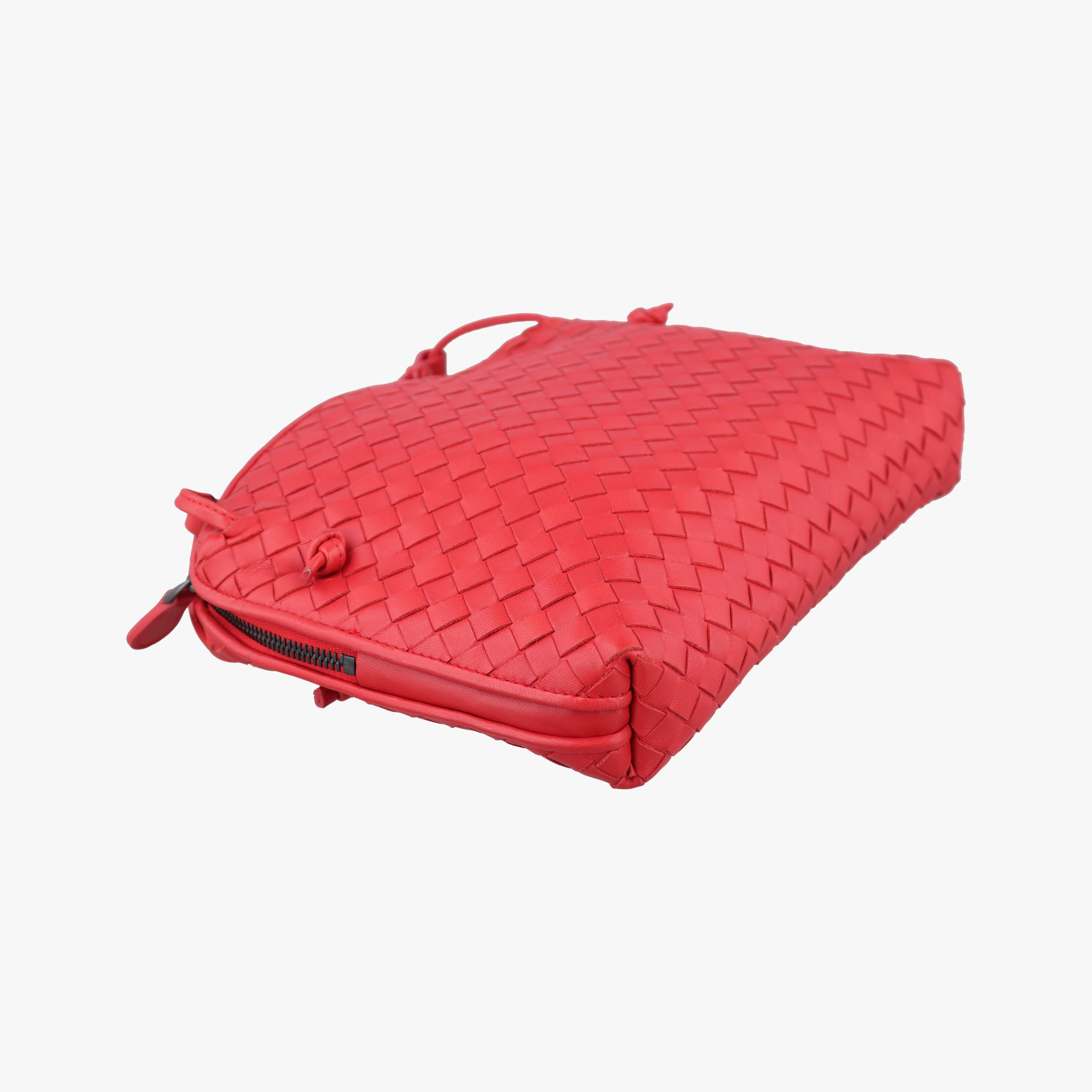 Vintage Bottega Veneta NODINI Intrecciato Red lambskin  shoulderbag | stylenewstar