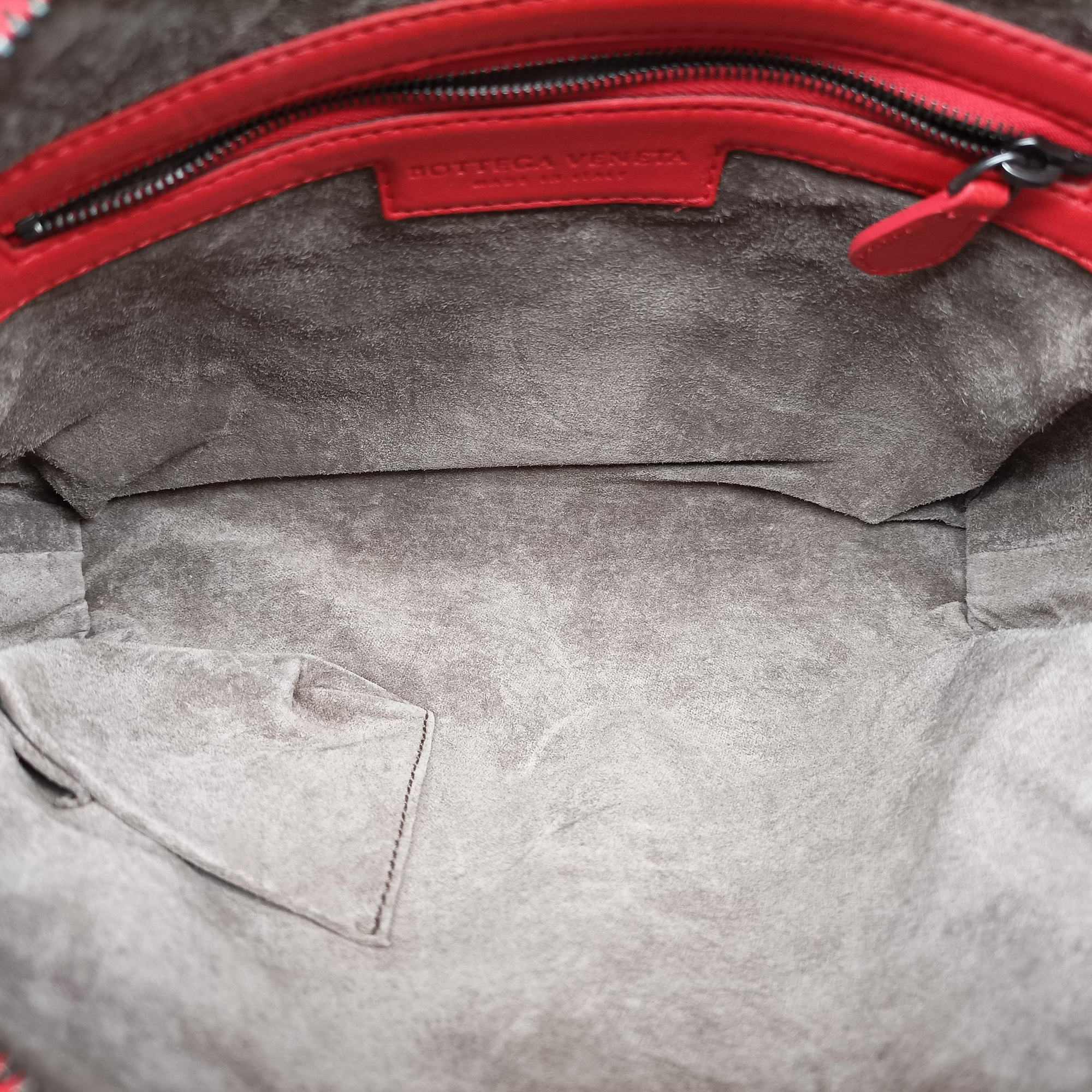 Vintage Bottega Veneta NODINI Intrecciato Red lambskin  shoulderbag | stylenewstar