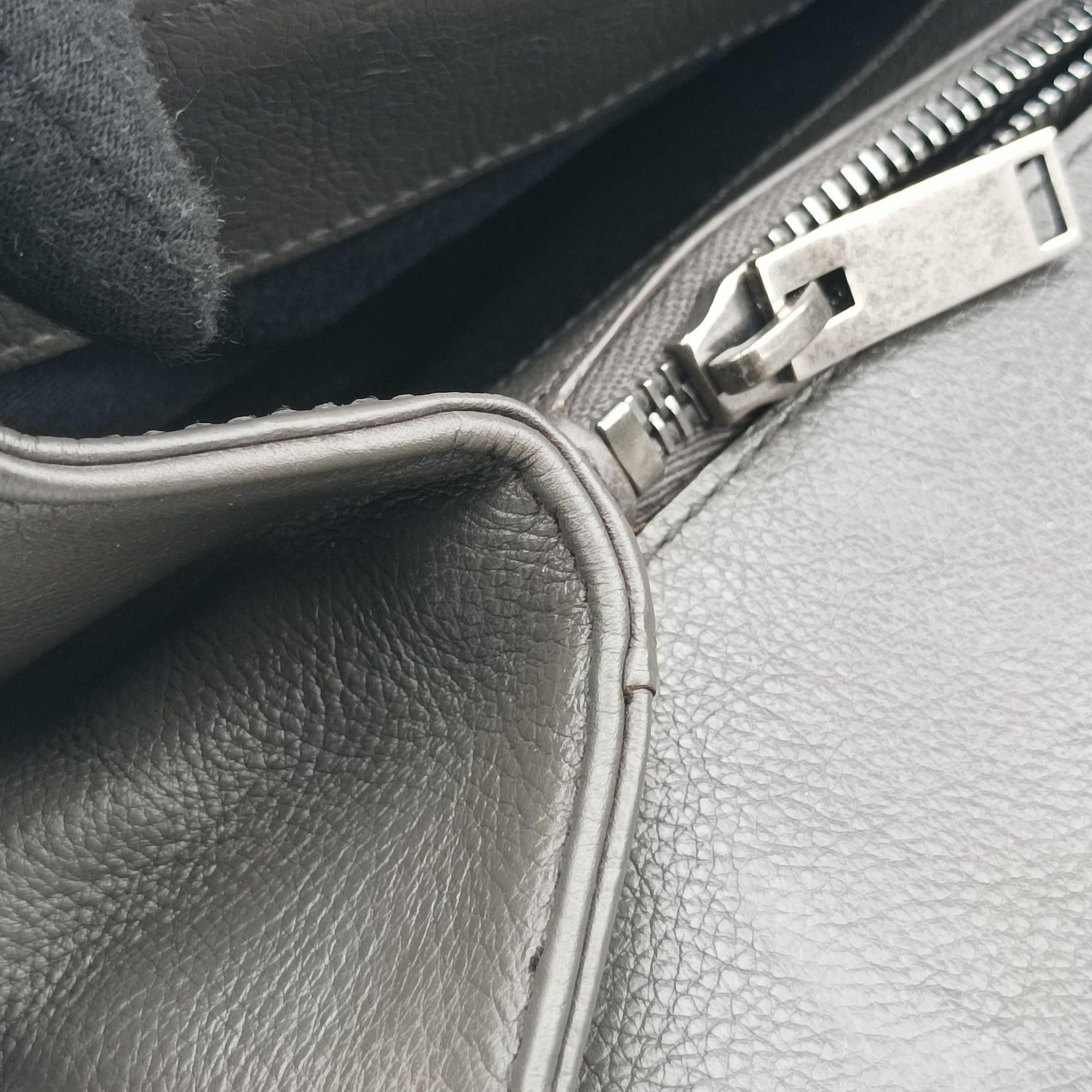 Secondhand Yves Saint Laurent COLLEGE Grey Leather 392738 shoulderbag | stylenewstar