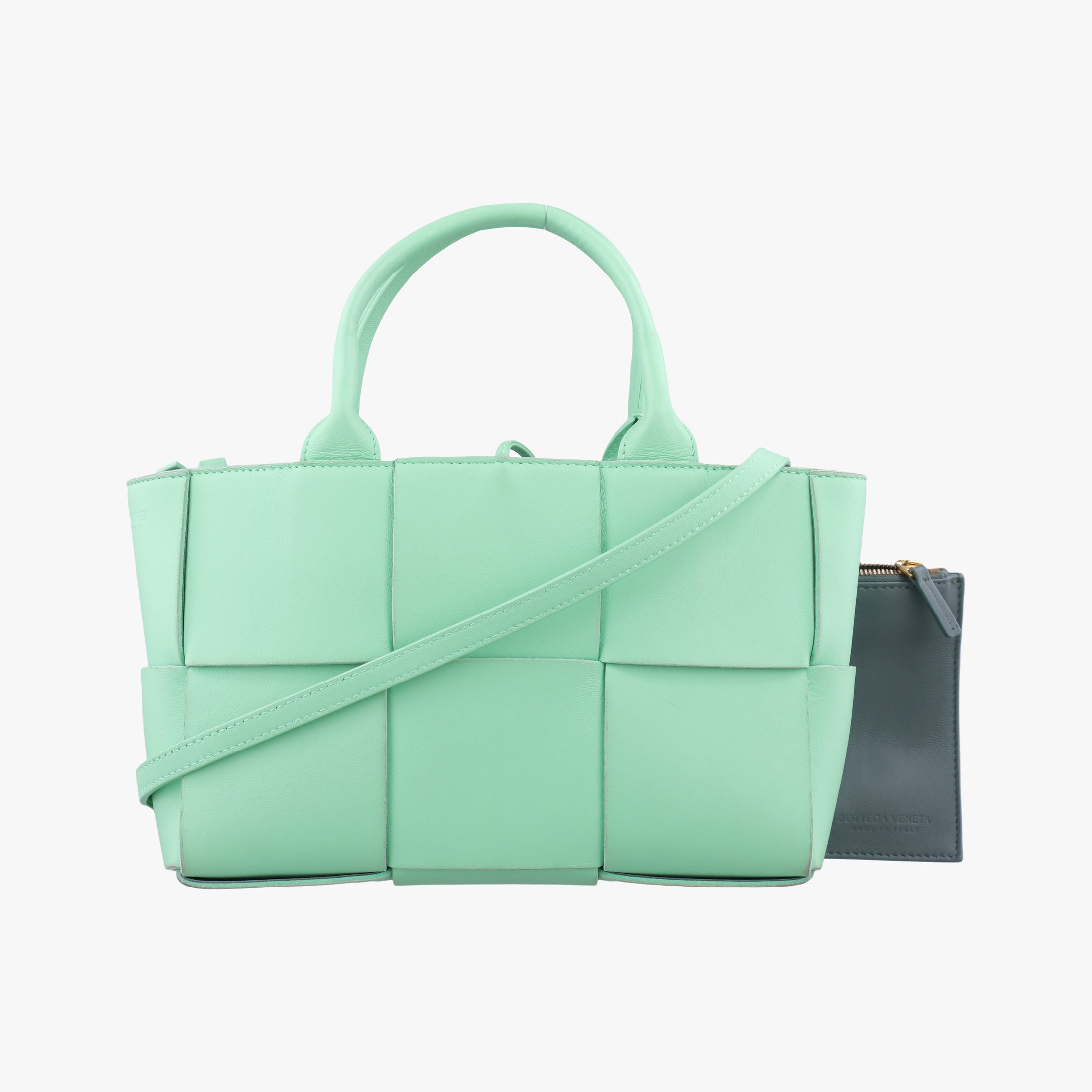 Vintage Bottega Veneta THE ARCO Tote Green lambskin  shoulderbag | stylenewstar