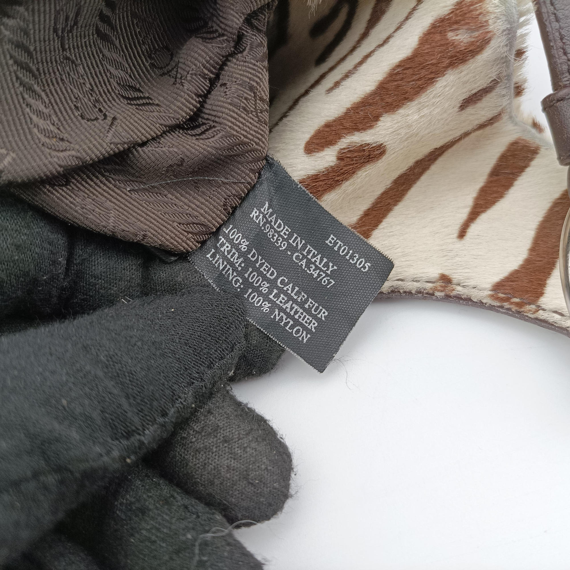 Vintage Prada AnimalierZebra Print Brown×White Moro Pony Hair  shoulderbag | stylenewstar