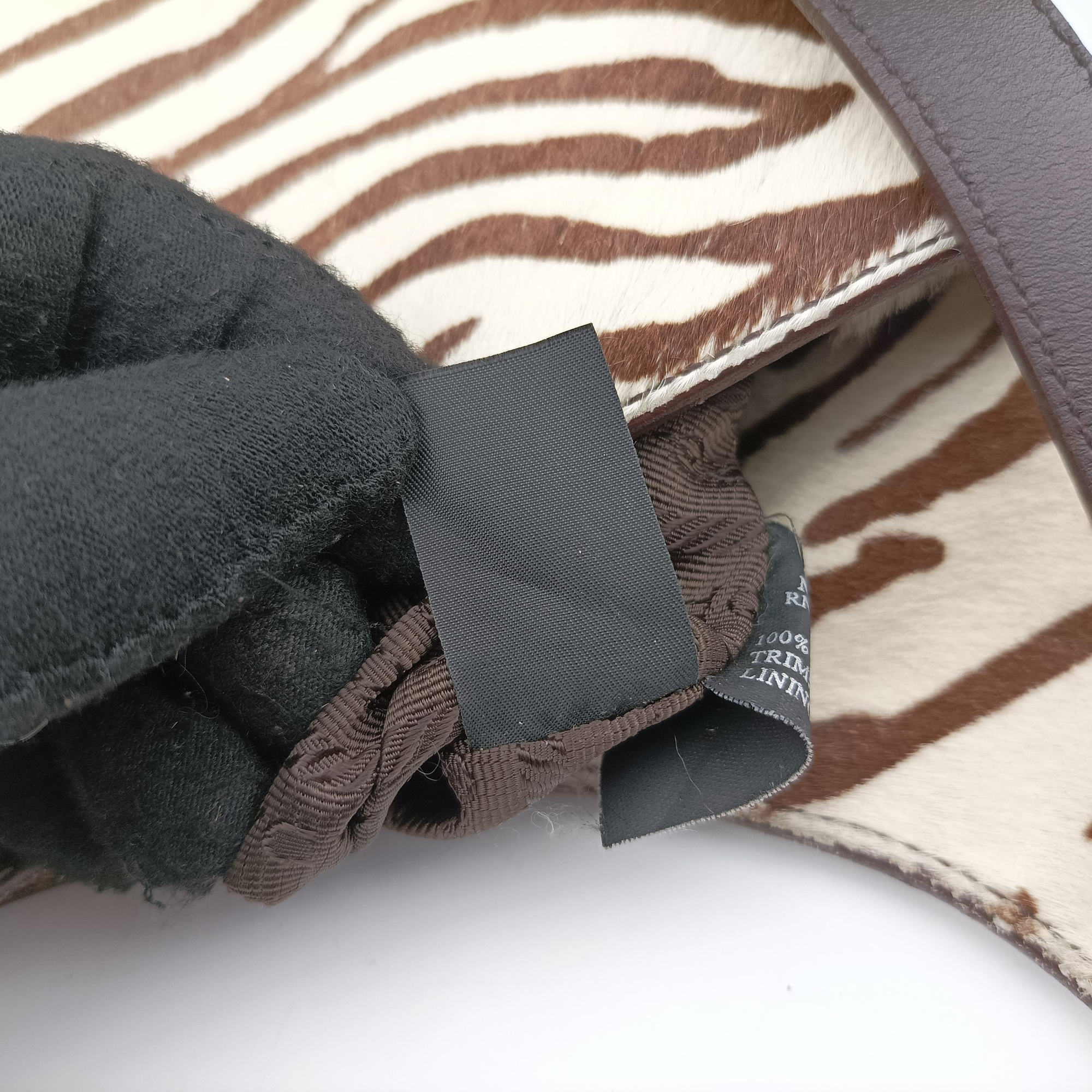 Vintage Prada AnimalierZebra Print Brown×White Moro Pony Hair  shoulderbag | stylenewstar