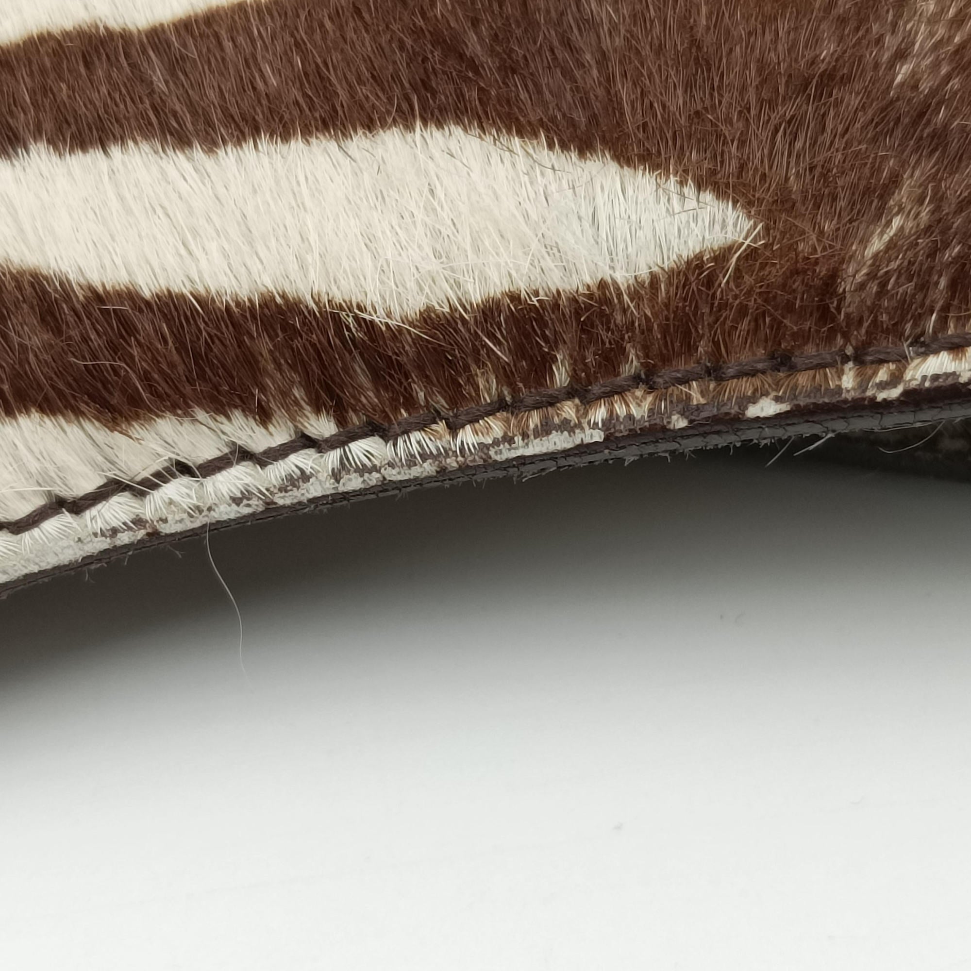Vintage Prada AnimalierZebra Print Brown×White Moro Pony Hair  shoulderbag | stylenewstar