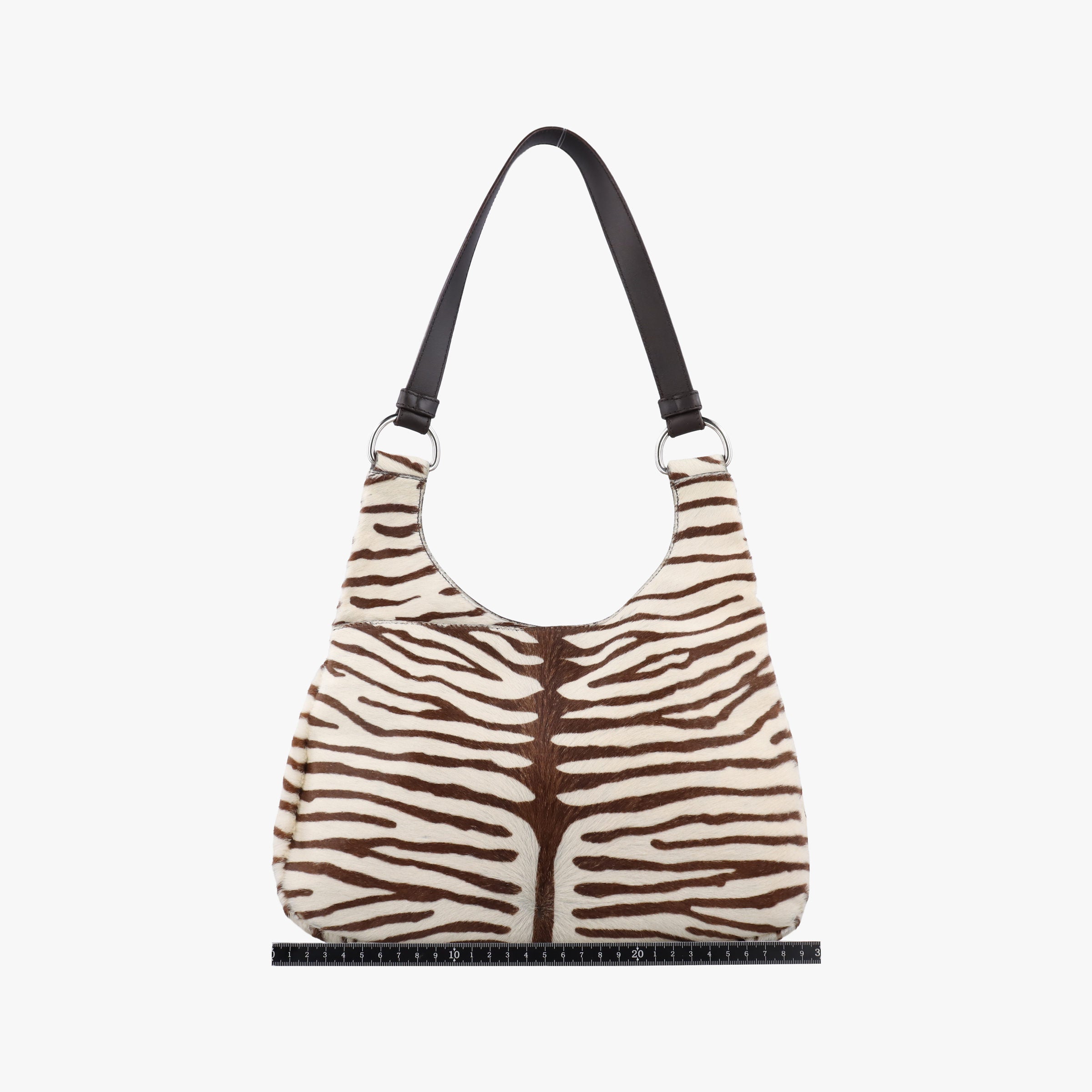Vintage Prada AnimalierZebra Print Brown×White Moro Pony Hair  shoulderbag | stylenewstar
