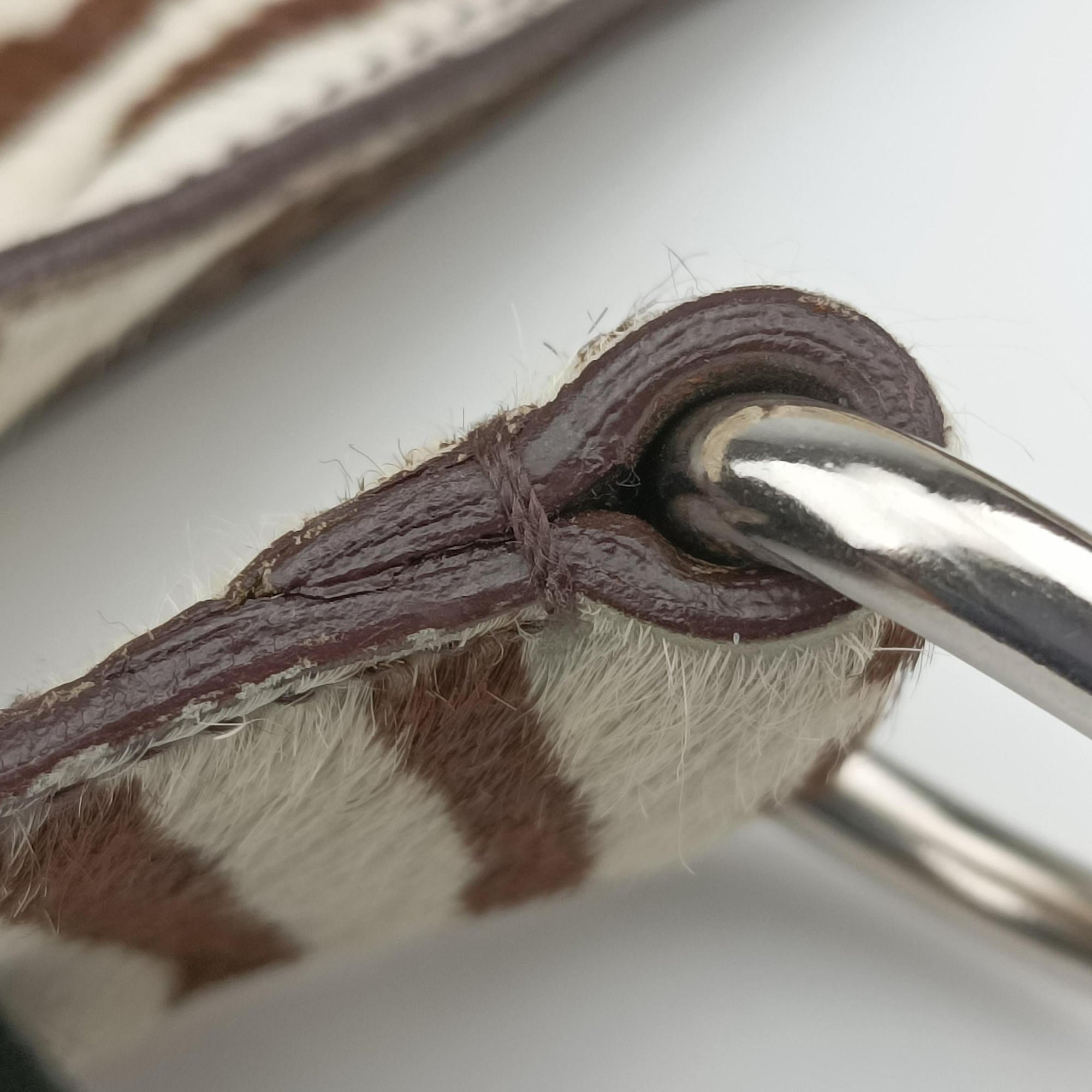 Vintage Prada AnimalierZebra Print Brown×White Moro Pony Hair  shoulderbag | stylenewstar