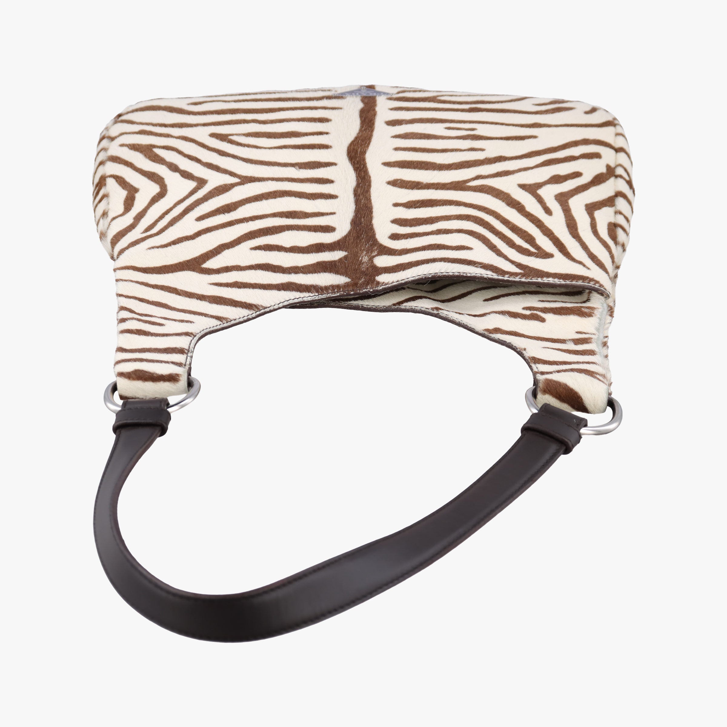 Vintage Prada AnimalierZebra Print Brown×White Moro Pony Hair  shoulderbag | stylenewstar