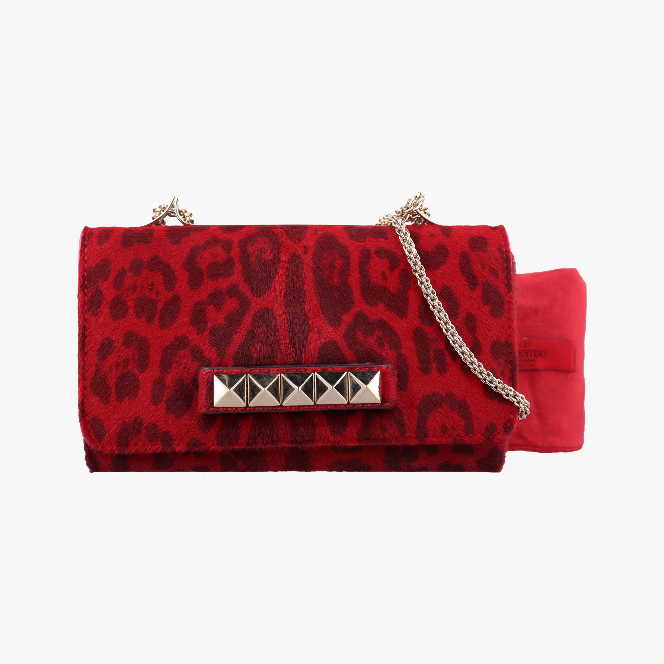 Pre-owned Valentino Va Va Voom Red ponyhair  shoulderbag | stylenewstar