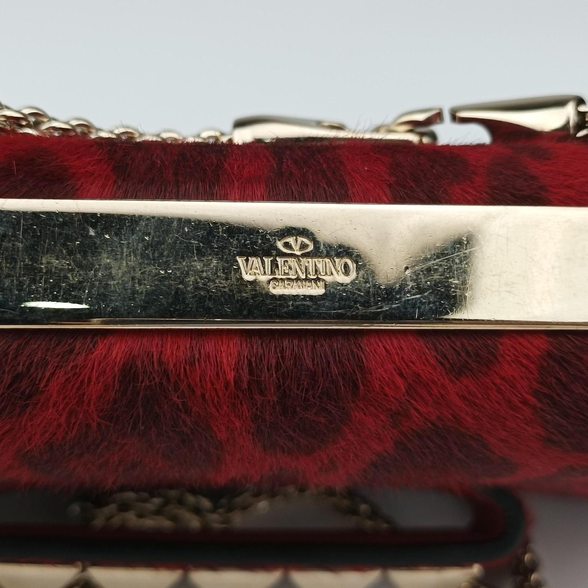 Pre-owned Valentino Va Va Voom Red ponyhair  shoulderbag | stylenewstar