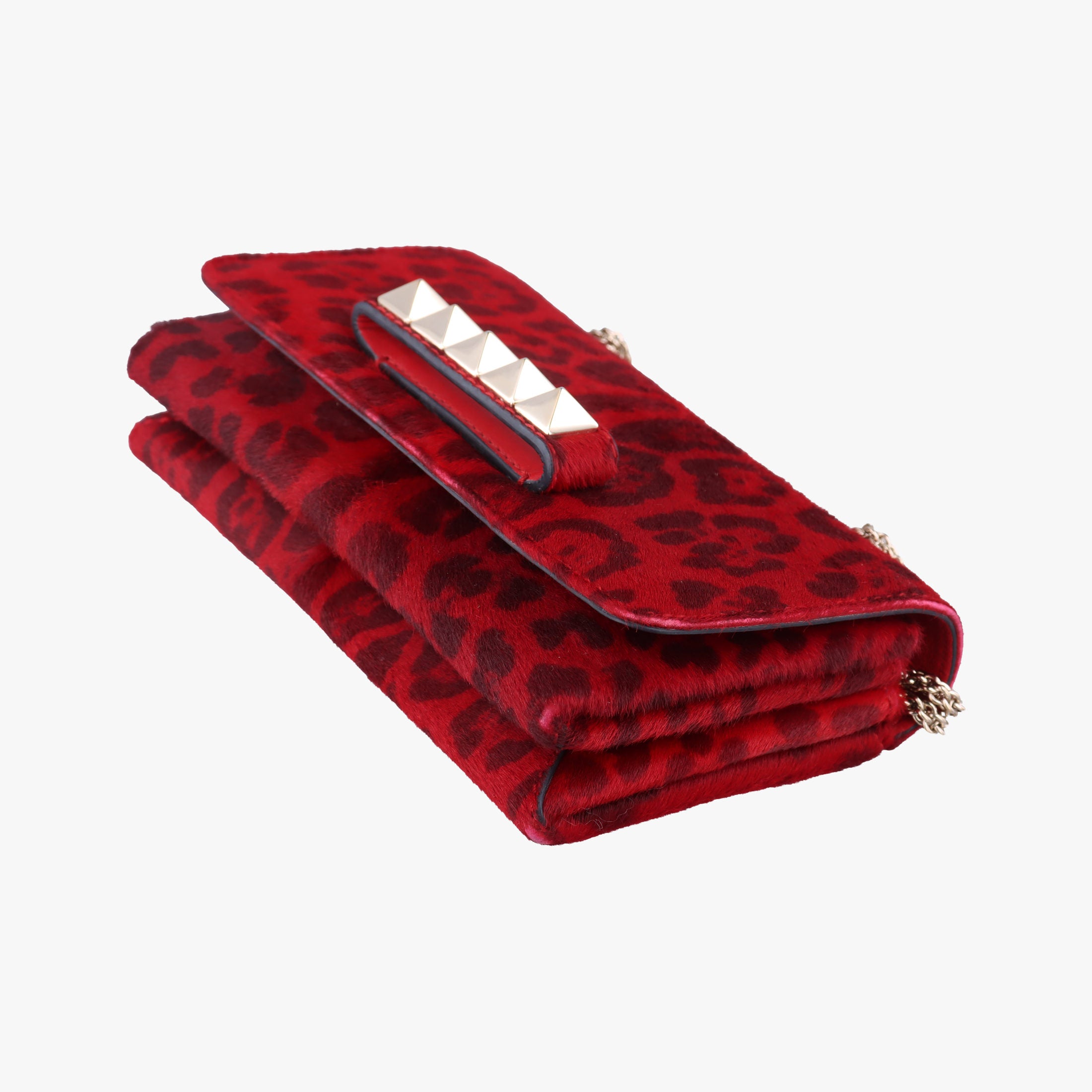 Pre-owned Valentino Va Va Voom Red ponyhair  shoulderbag | stylenewstar