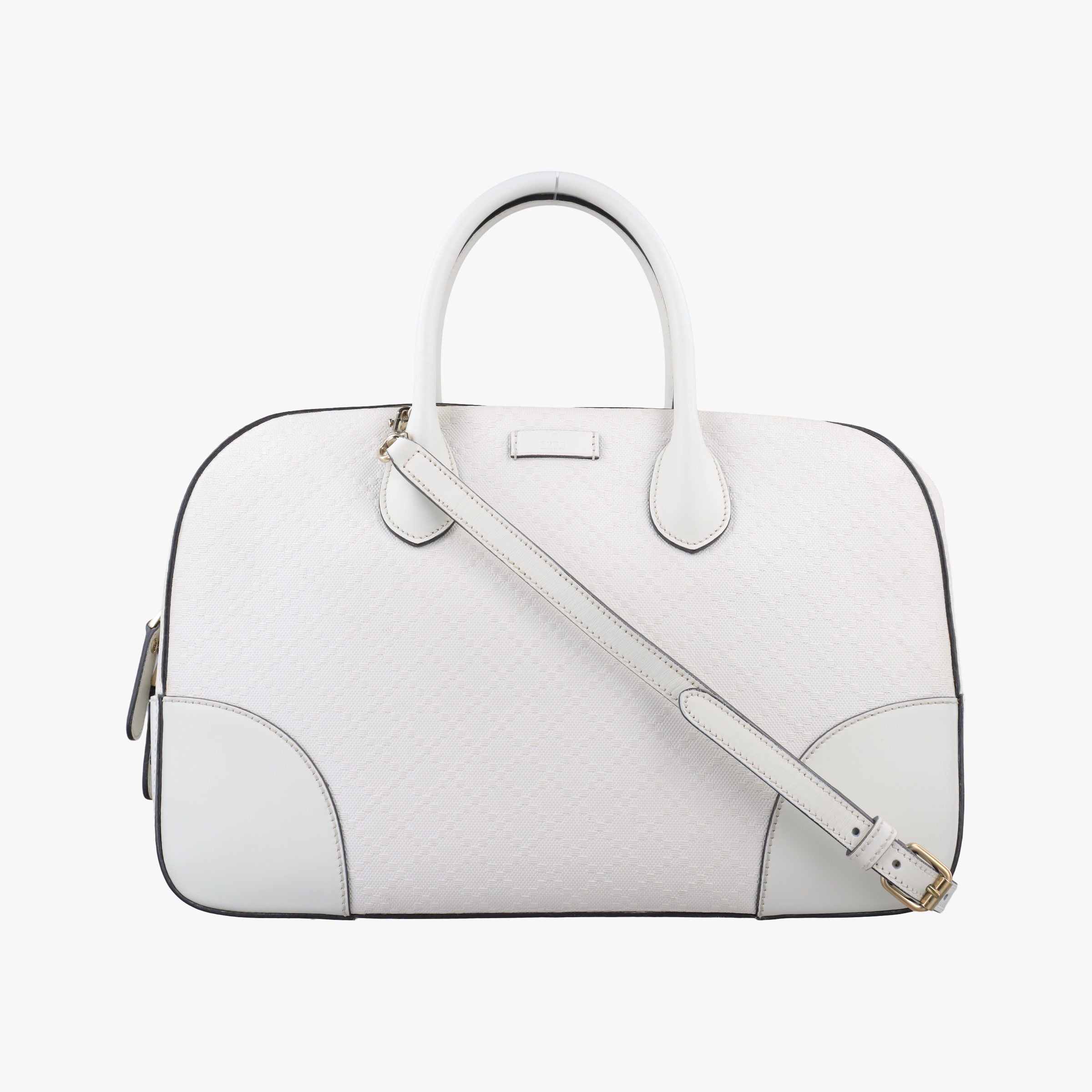 Secondhand Gucci Bright Diamante White Leather 354332 shoulderbag | stylenewstar