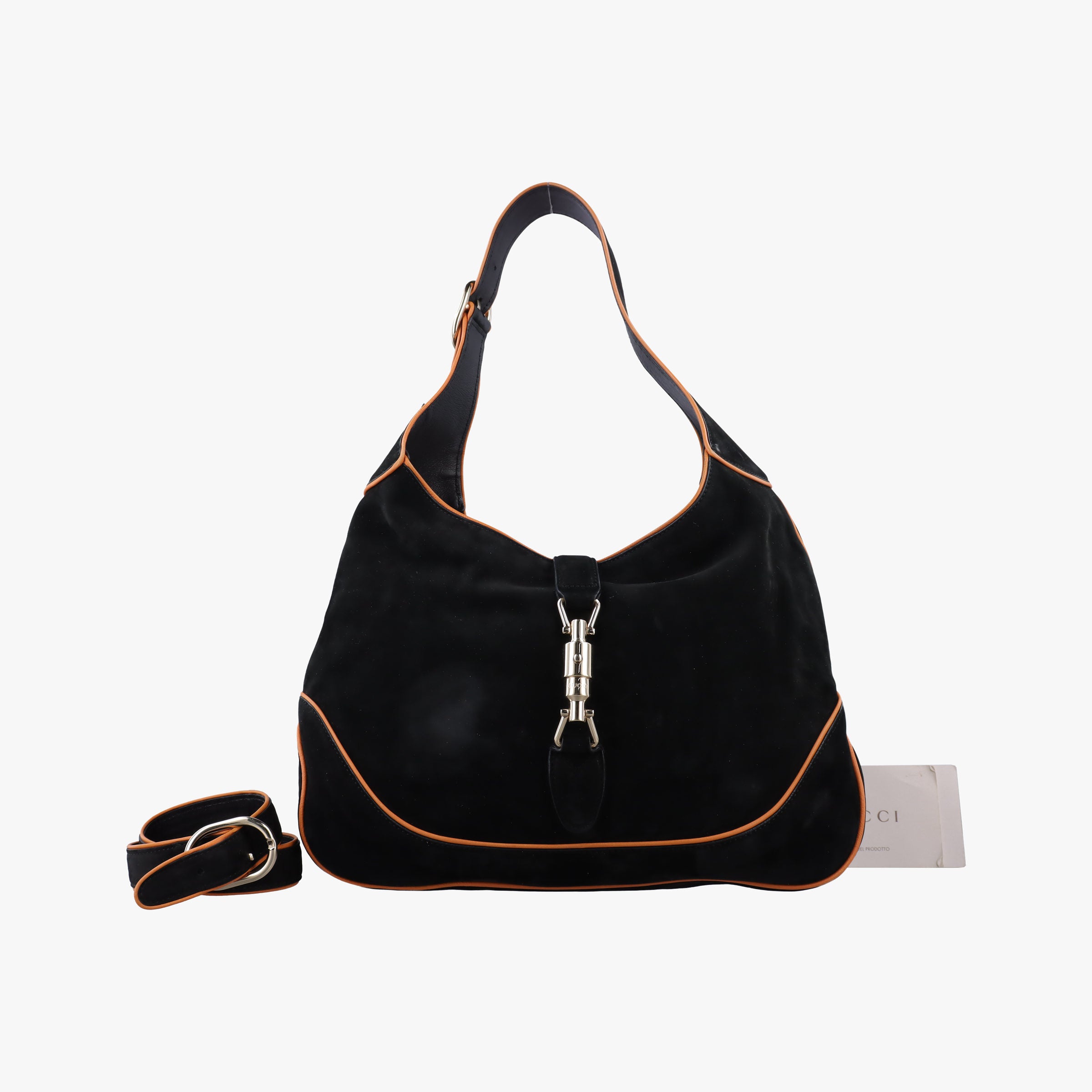 Vintage Gucci New Jackie Black Suede 277520 shoulderbag | stylenewstar