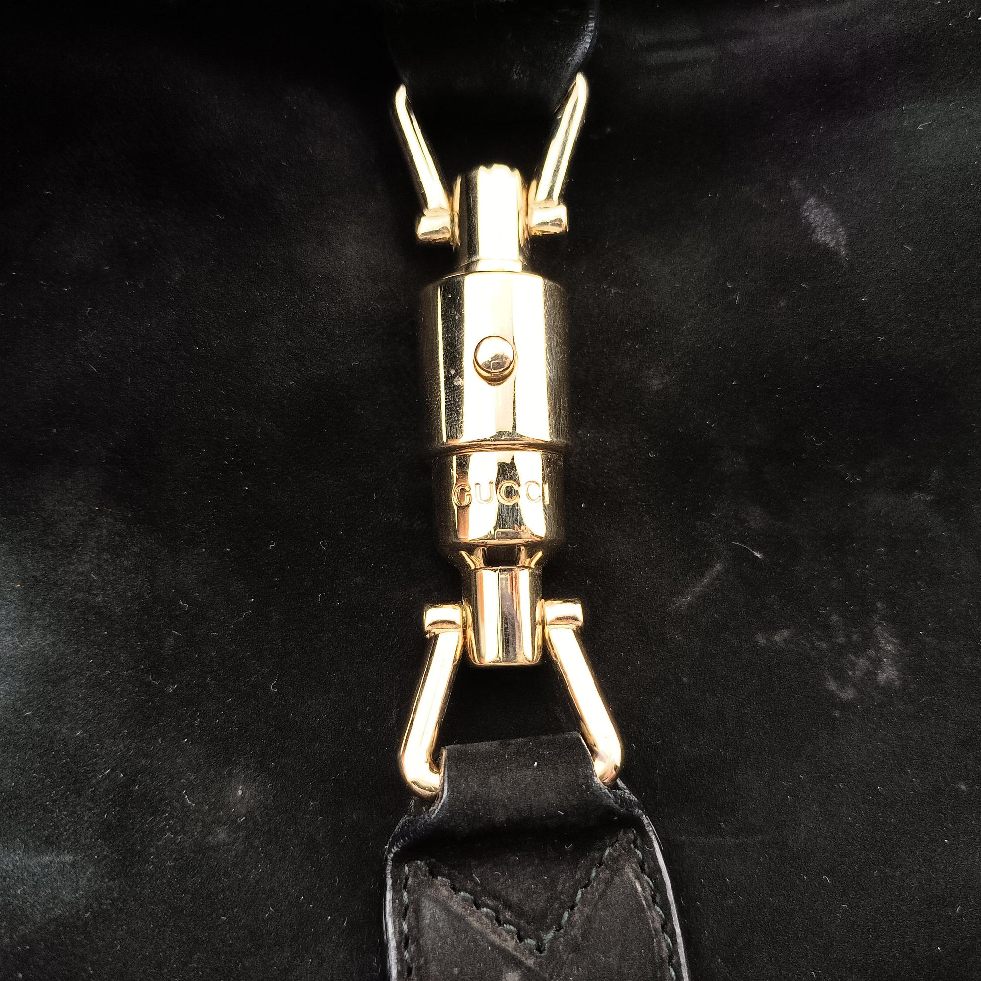 Vintage Gucci New Jackie Black Suede 277520 shoulderbag | stylenewstar