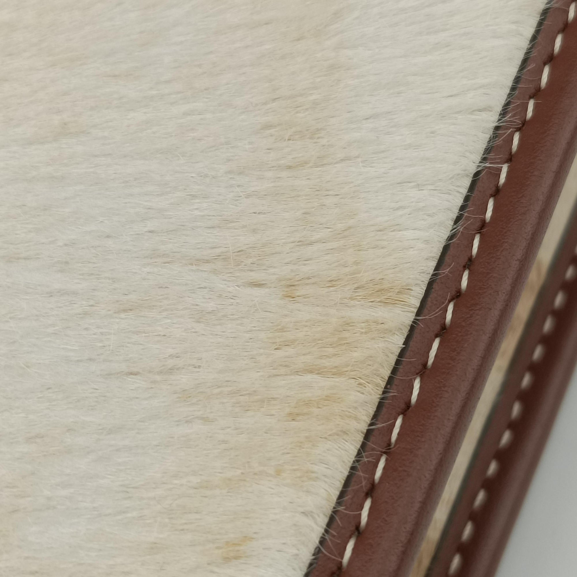 Secondhand Burberry Mini Deer Print Pocket beige×Brown leather×ponyhair  shoulderbag | stylenewstar