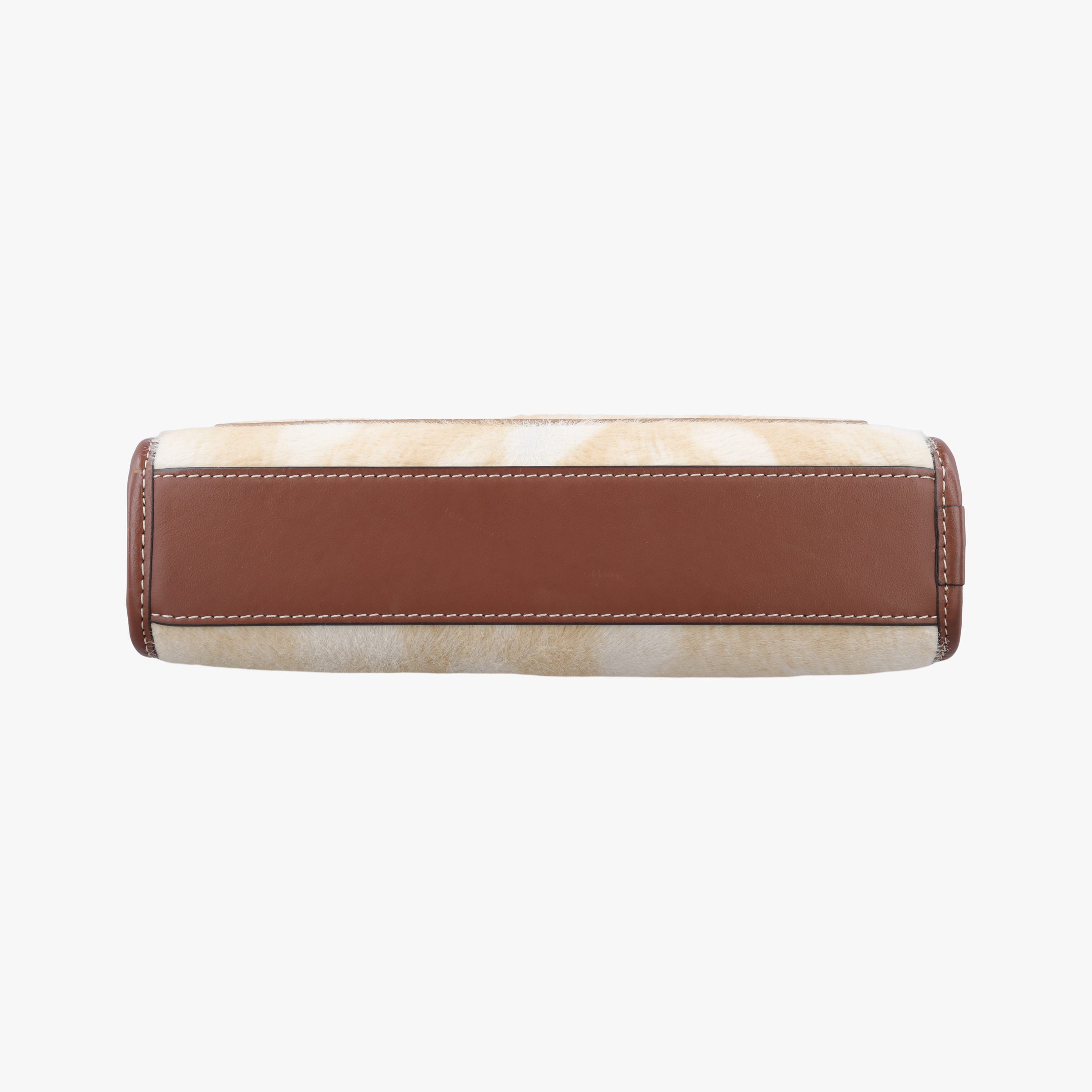Secondhand Burberry Mini Deer Print Pocket beige×Brown leather×ponyhair  shoulderbag | stylenewstar