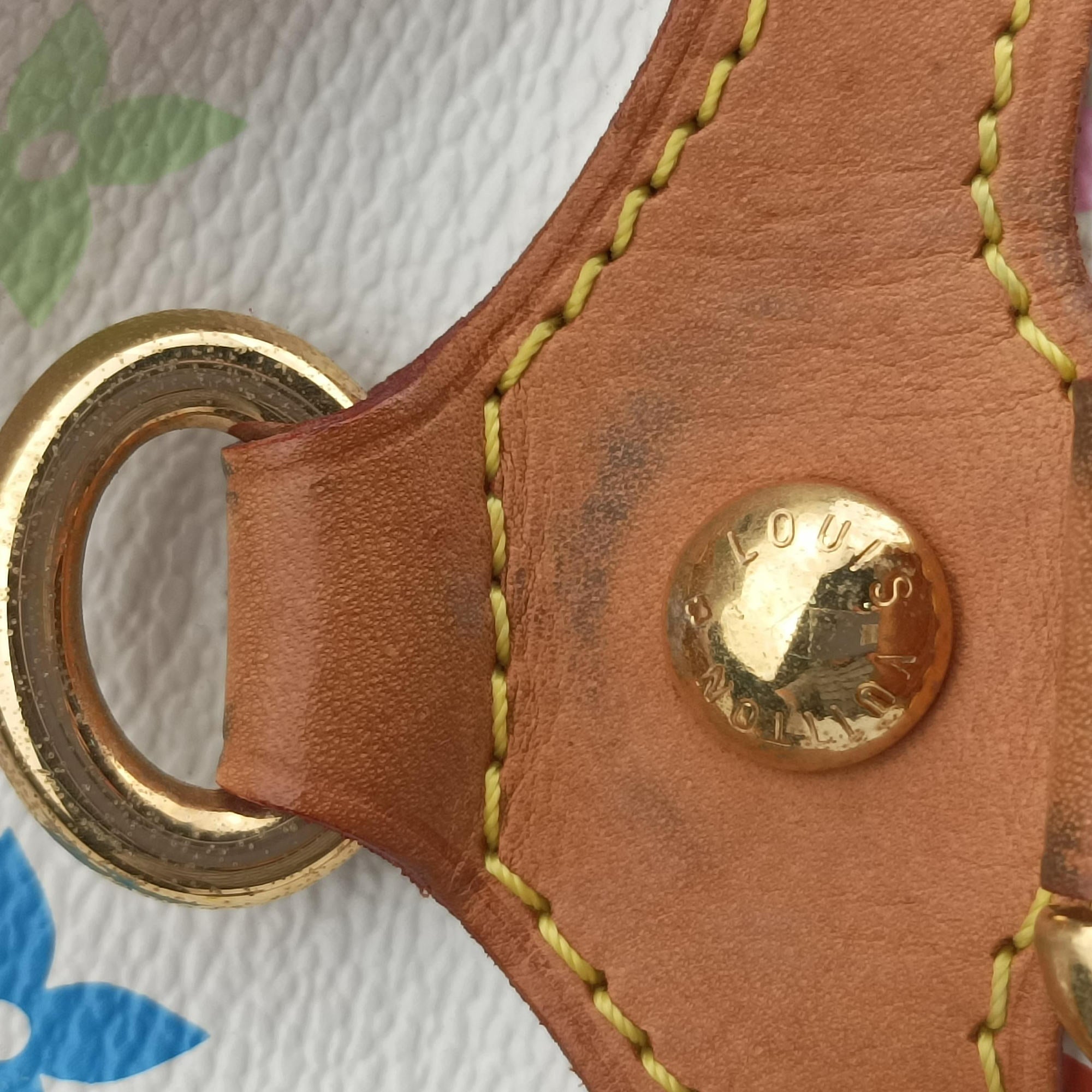 Pre-owned Louis Vuitton RITA white Monogram Multicolor M40125 shoulderbag | stylenewstar