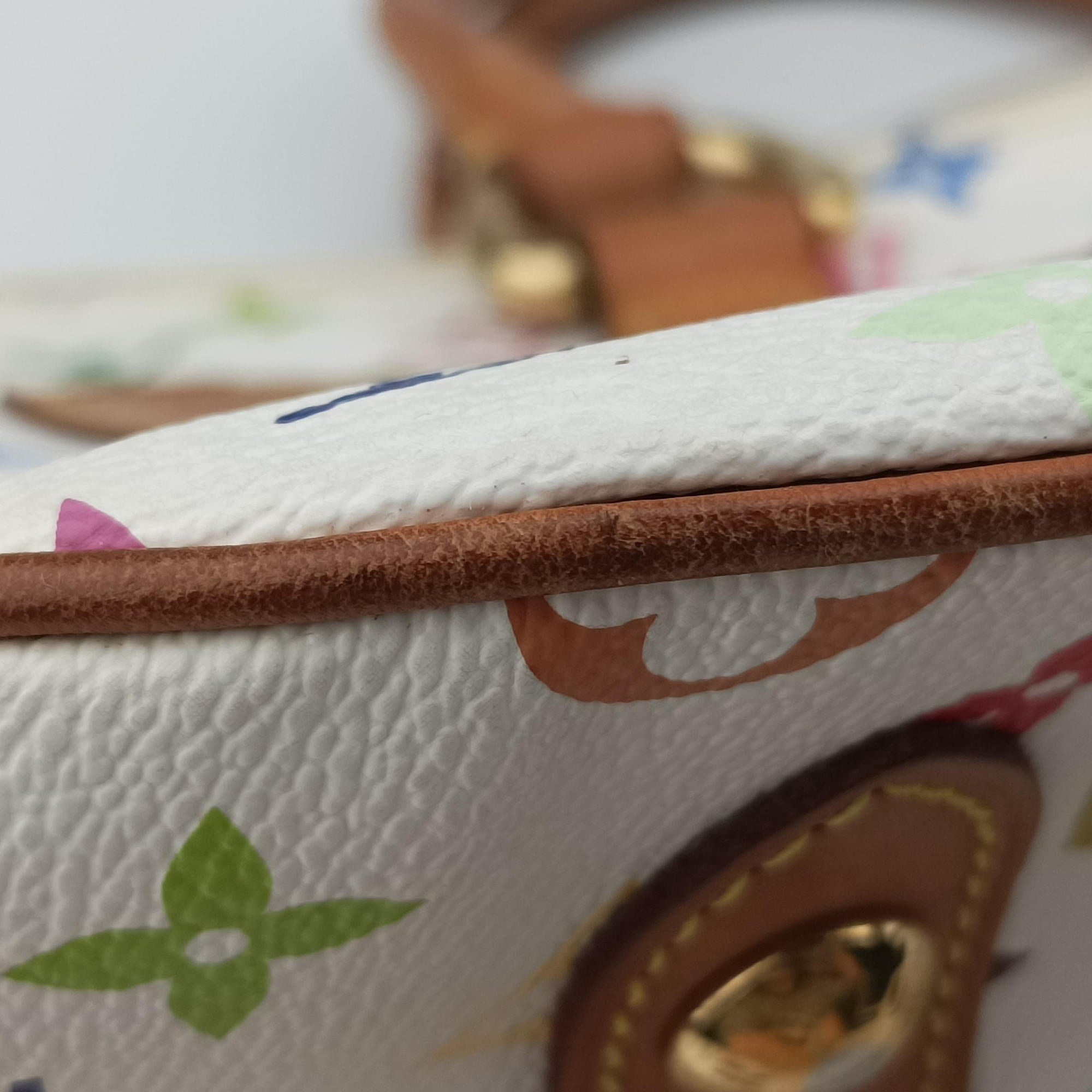 Pre-owned Louis Vuitton RITA white Monogram Multicolor M40125 shoulderbag | stylenewstar