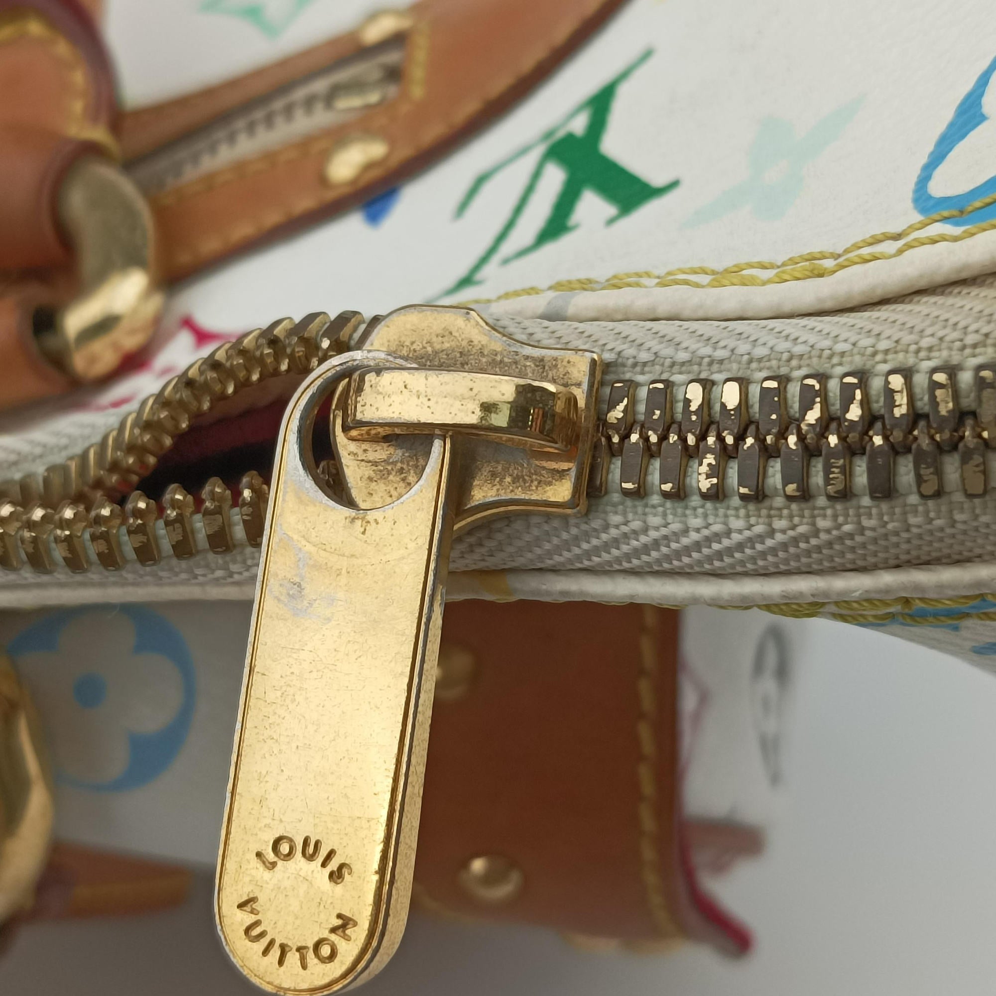 Pre-owned Louis Vuitton RITA white Monogram Multicolor M40125 shoulderbag | stylenewstar