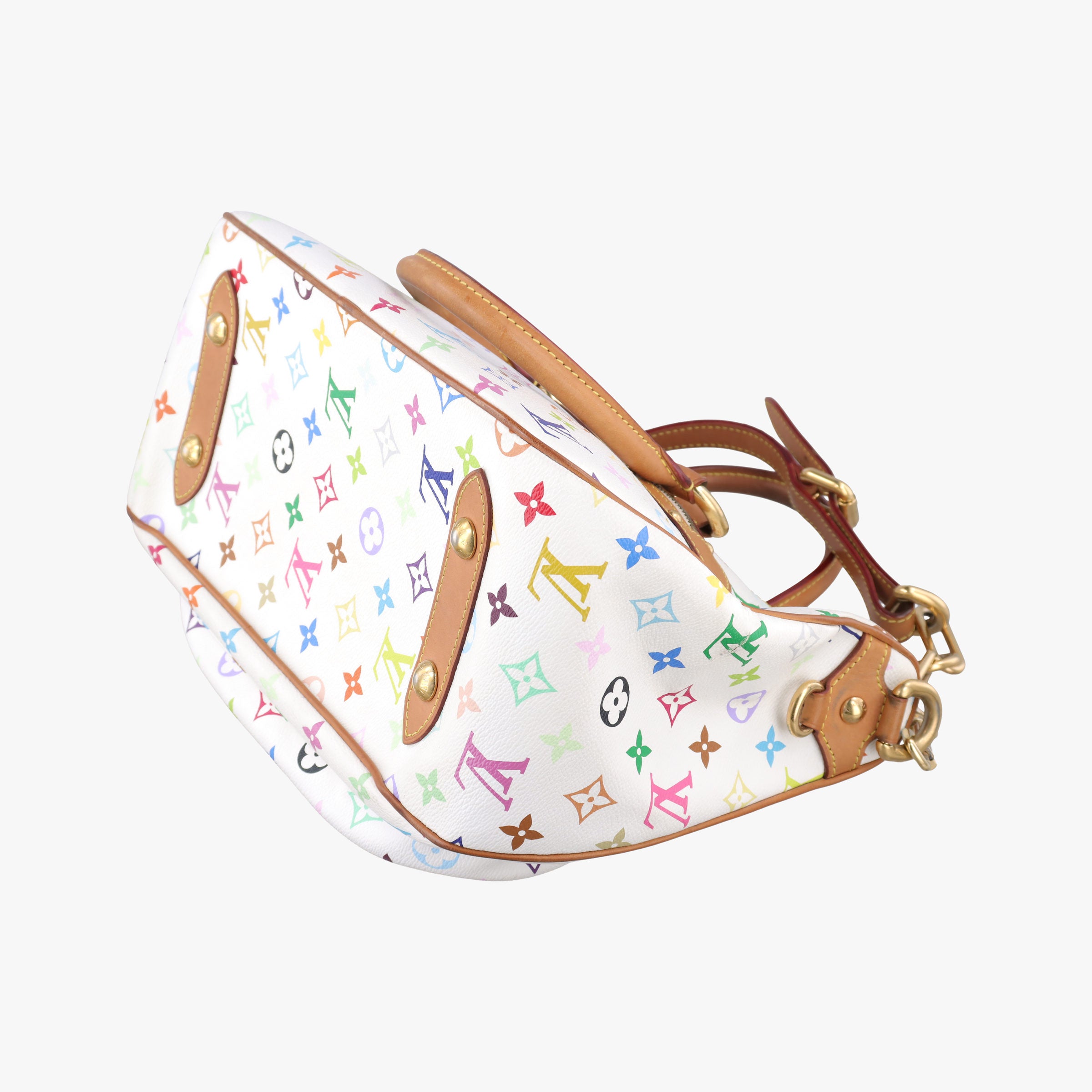 Pre-owned Louis Vuitton RITA white Monogram Multicolor M40125 shoulderbag | stylenewstar