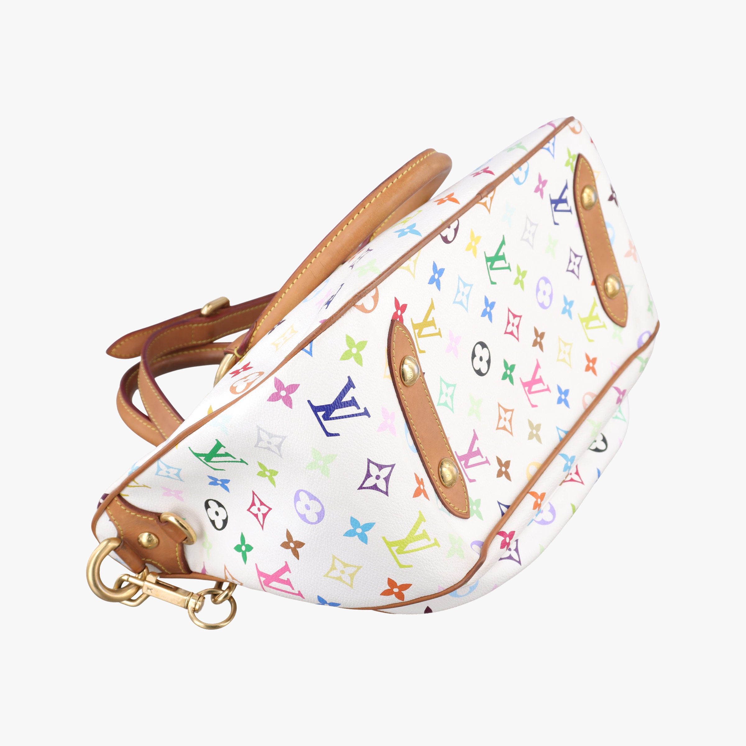 Pre-owned Louis Vuitton RITA white Monogram Multicolor M40125 shoulderbag | stylenewstar