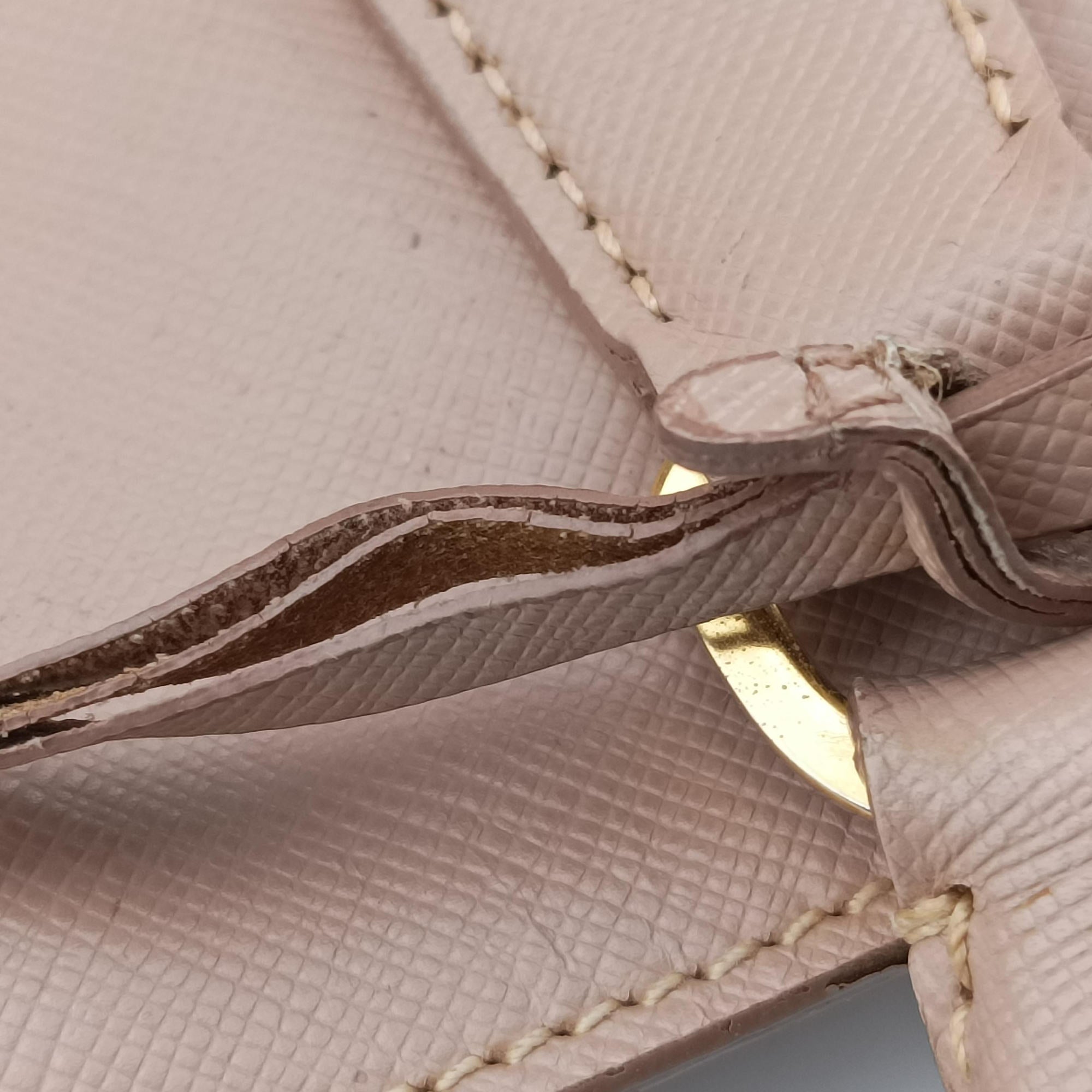 Pre-owned Prada Galleria Pink SAFFIANO Leather BN2274 handbag | stylenewstar